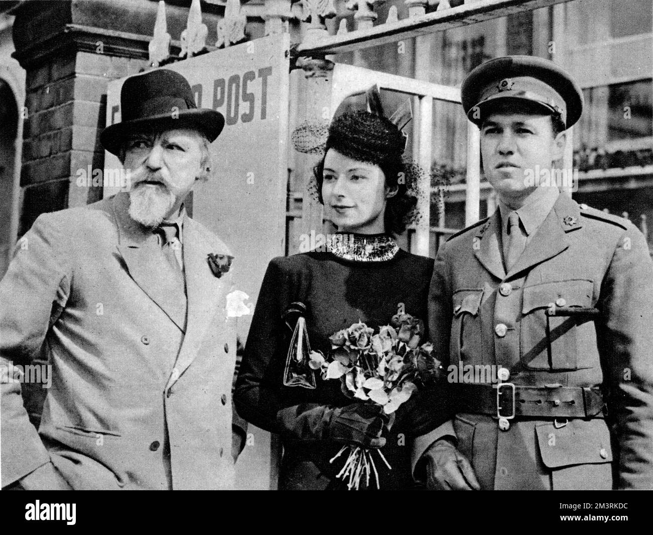 Augustus John auf der Hochzeit seiner Tochter Stockfoto