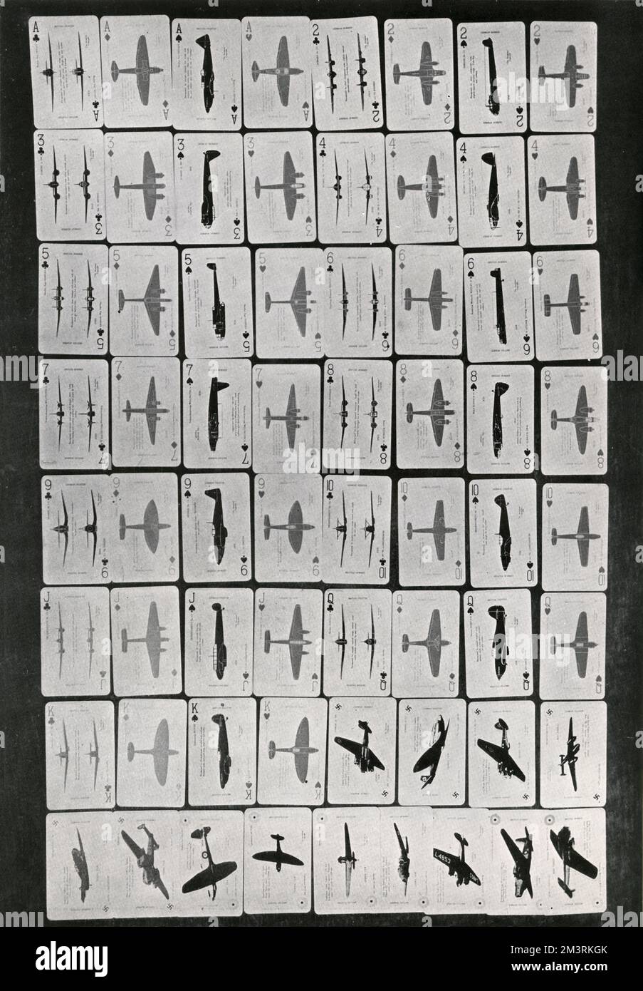 "Kriegsflugzeuge ist ein neues Kartenspiel, um Jim Crows beizubringen, wie man einen Freund von einem Feind unterscheidet." 1940 Stockfoto