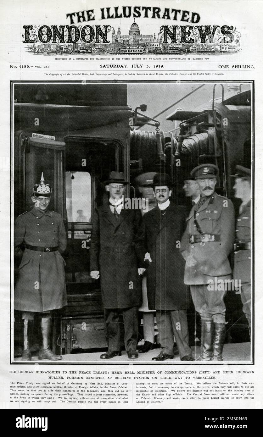Friedensvertrag 1919 Stockfoto Friedensvertrag 1919 Stockfoto