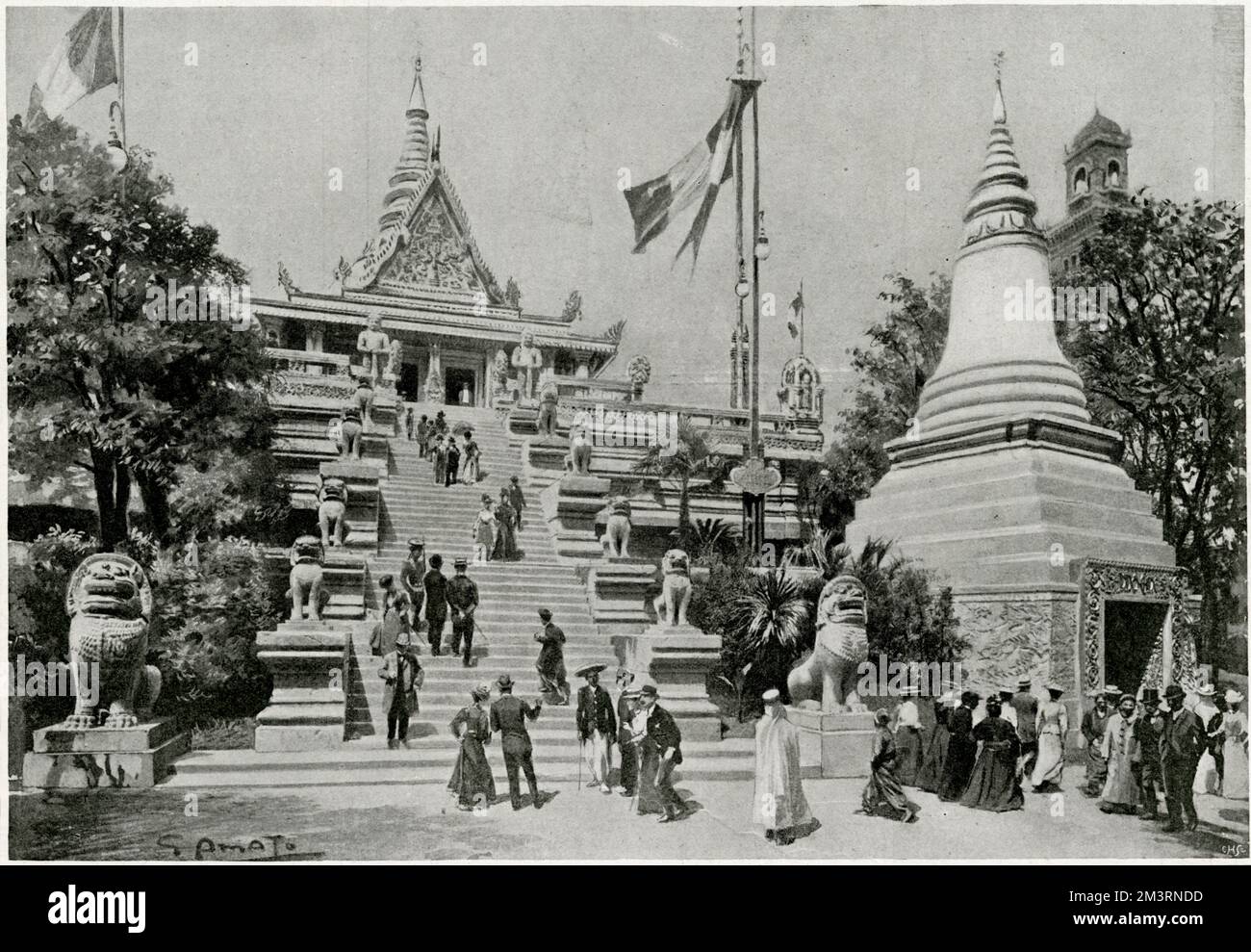 Paris-Ausstellung - Indo-China-Ausstellung 1910 Stockfoto