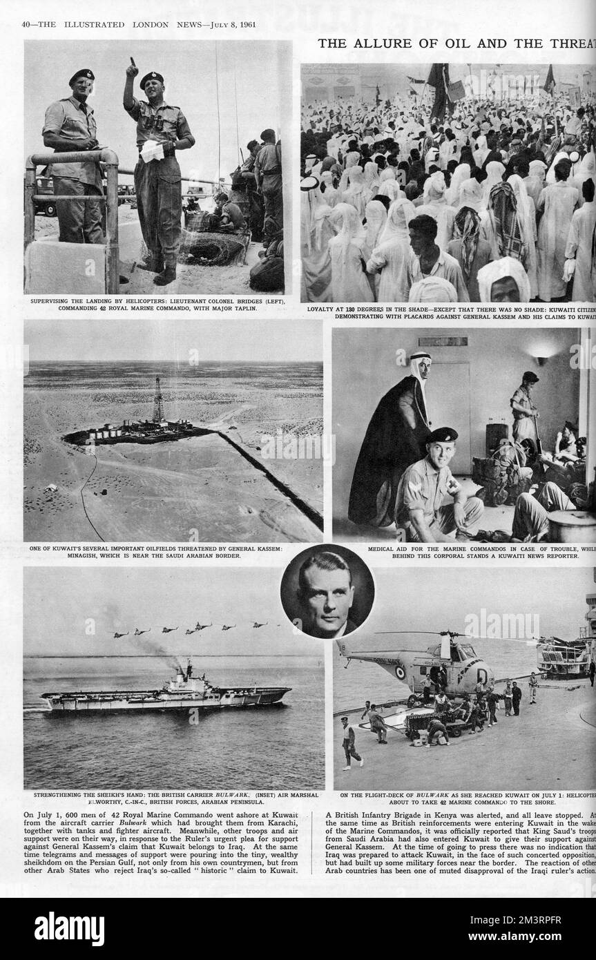 Irak-Drohung für Kuwait, 1961 Stockfoto