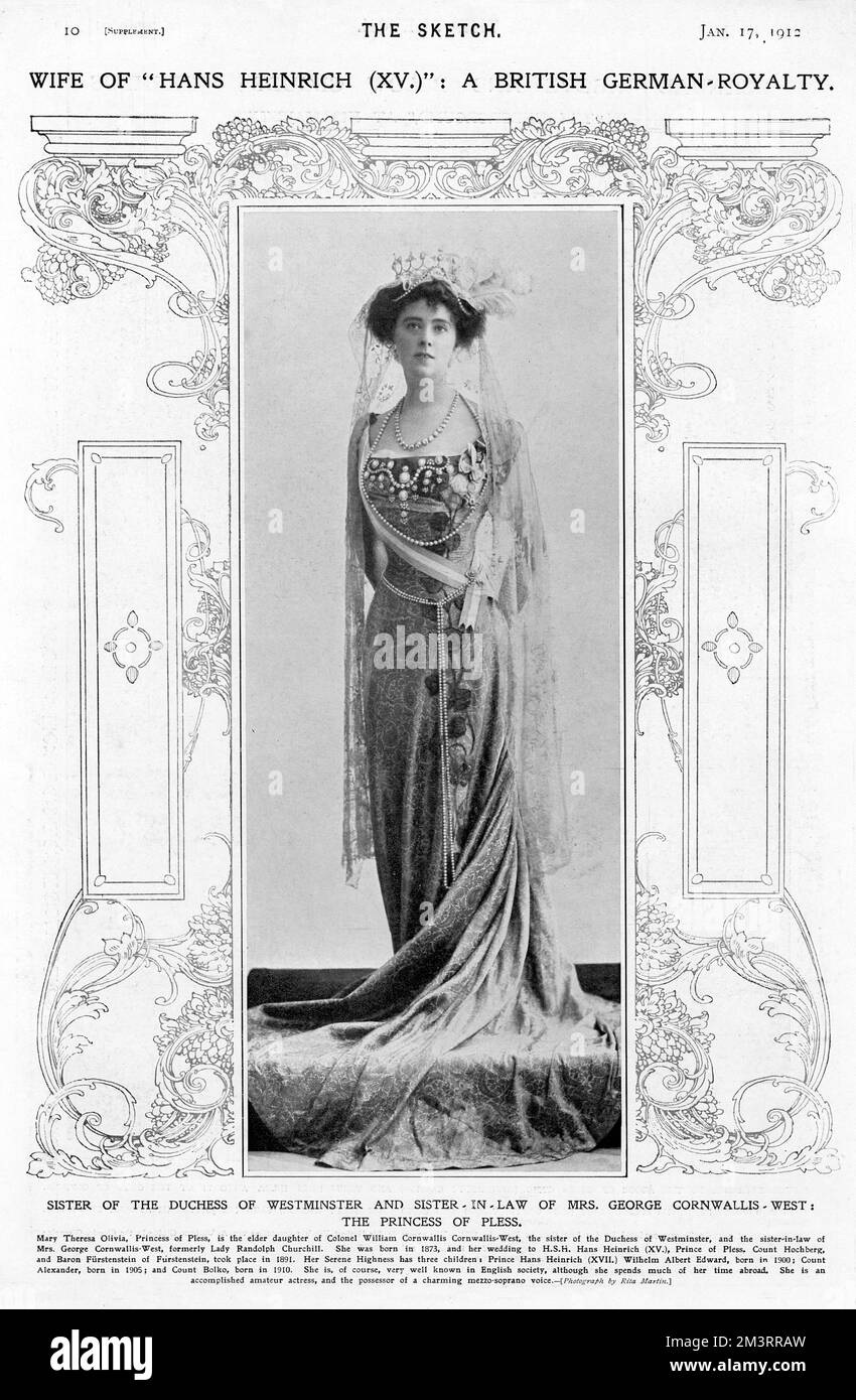 Daisy, Prinzessin Henry von Pless (1873 1943), früher Mary Theresa