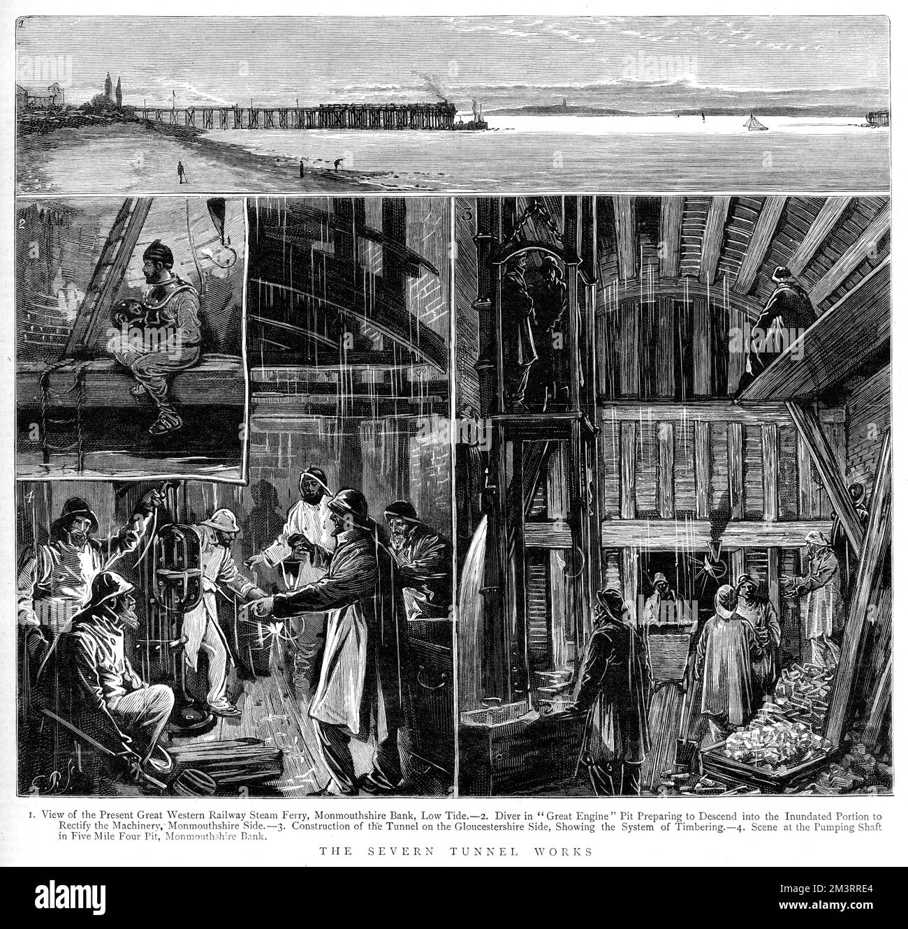 Der Severn Tunnel Works, 1880 Stockfoto