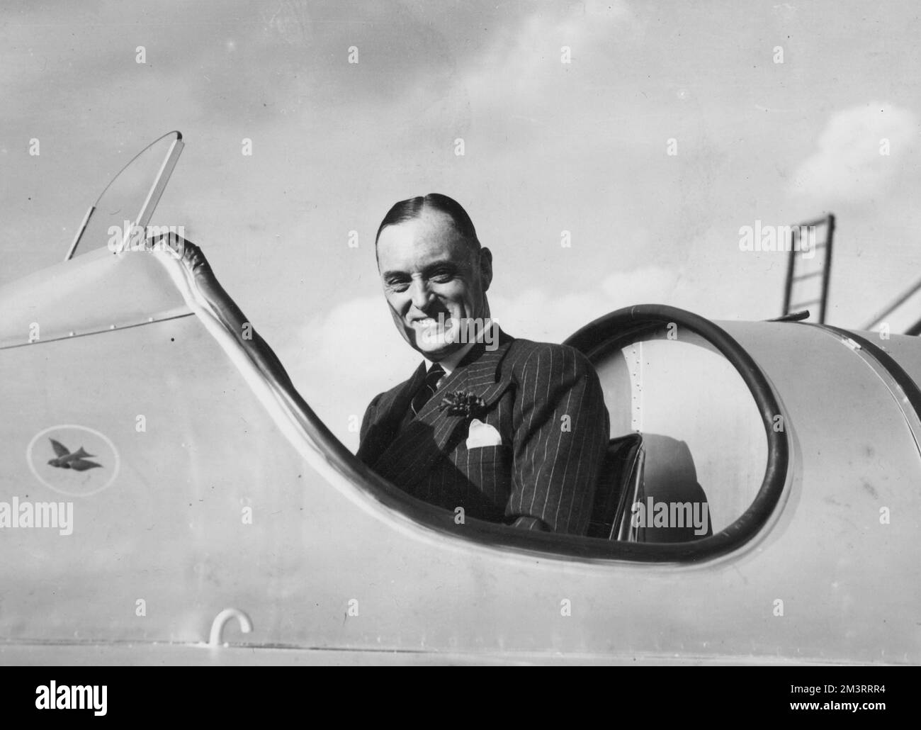 Sir Malcolm Campbell (1885-1948), britischer Autorennen- und Autorenjournalist, mit dem Campbell-Napier-Railton Blue Bird (Blue Bird II), mit dem er am 5. Februar 1931 den Geschwindigkeitsrekord in Daytona Beach mit einer Geschwindigkeit von 245,736 km/h brach. Datum: 1931 Stockfoto