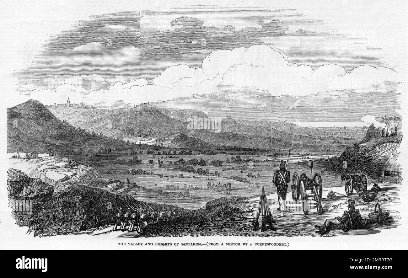 Santarem während des Bürgerkriegs 1846 Stockfoto
