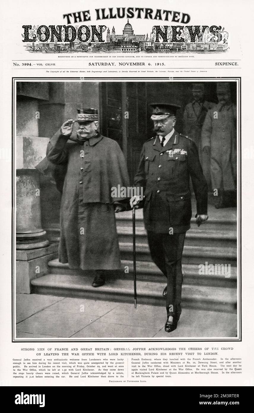 Lord Kitchener geht die Treppe hinunter Stockfoto