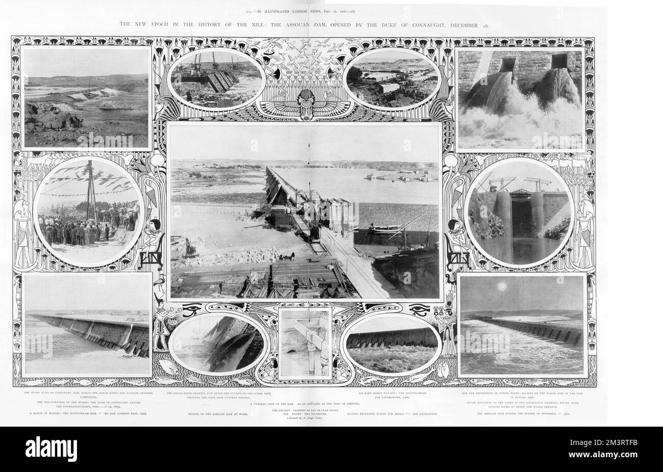 Die Eröffnung des Assuan-Damms in Ägypten Stockfoto