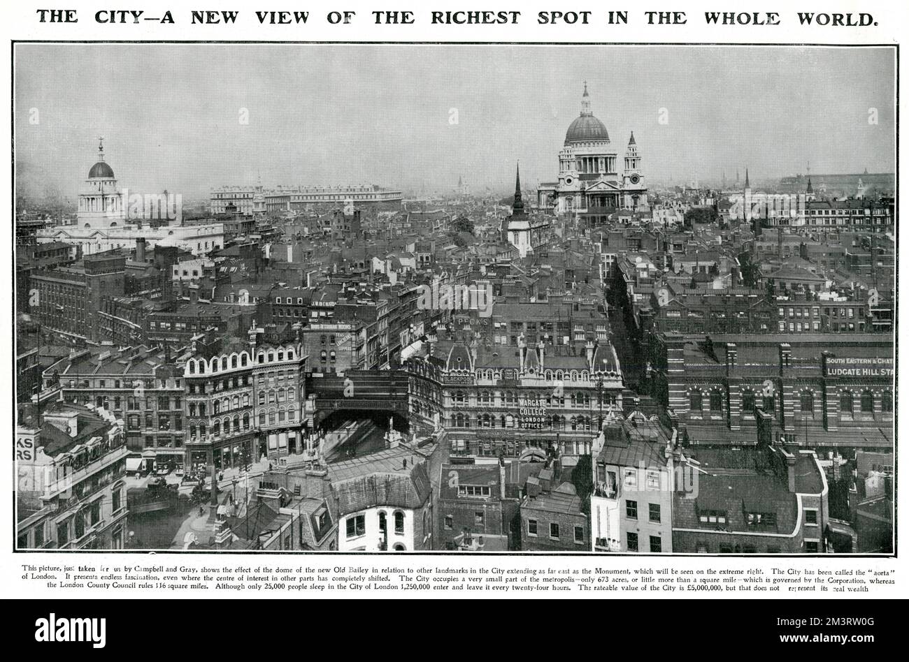 Blick auf den reichsten Ort der Welt 1906 Stockfoto