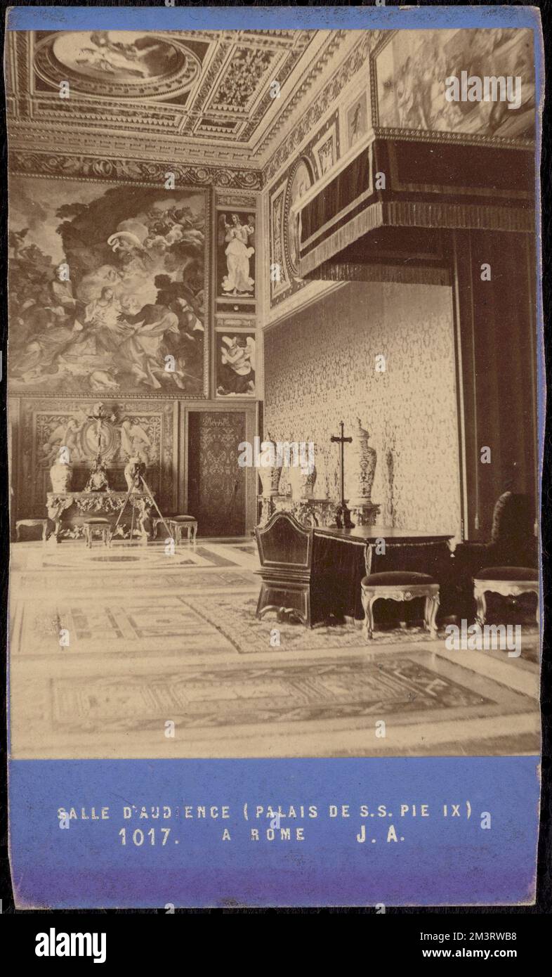 Salle d'Audience (Palais de S. S. Pie IX), Empfangsräume, Alexandre Benois Collection Stockfoto