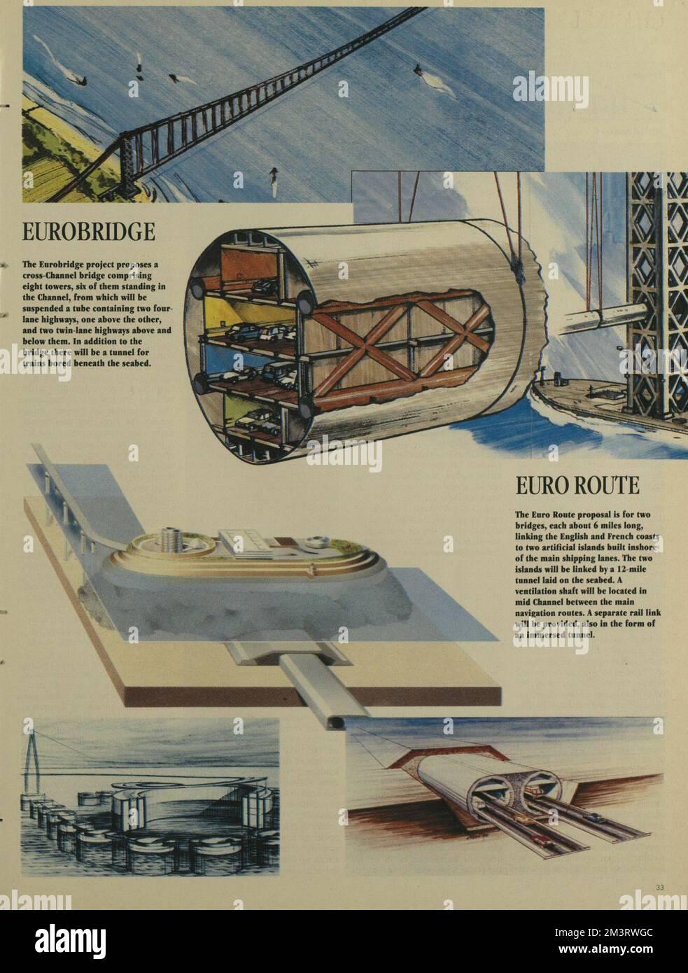Kanaltunnel Proprosals, 1985(5) Stockfoto