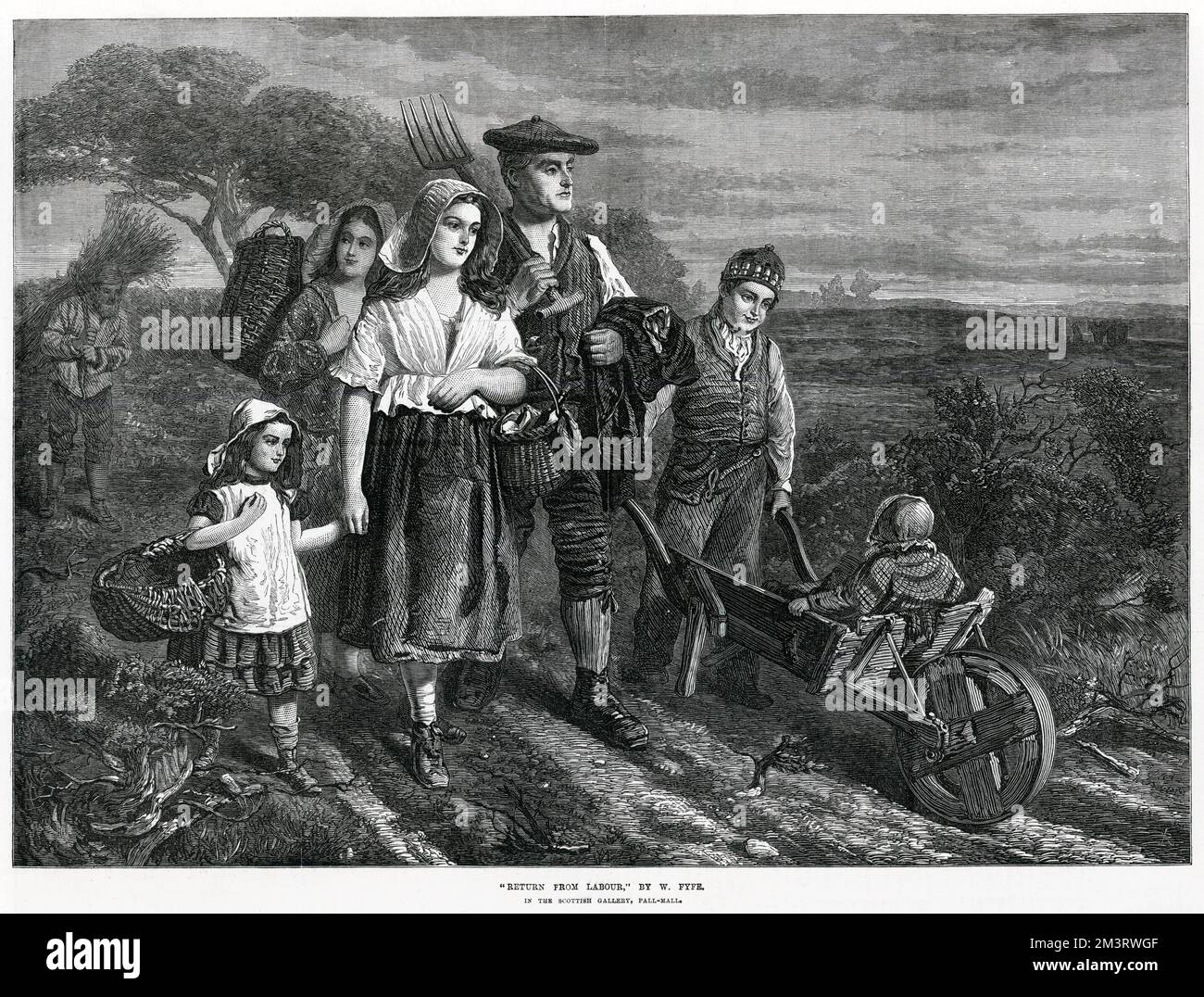 Rückkehr von der Arbeit 1871 Stockfoto