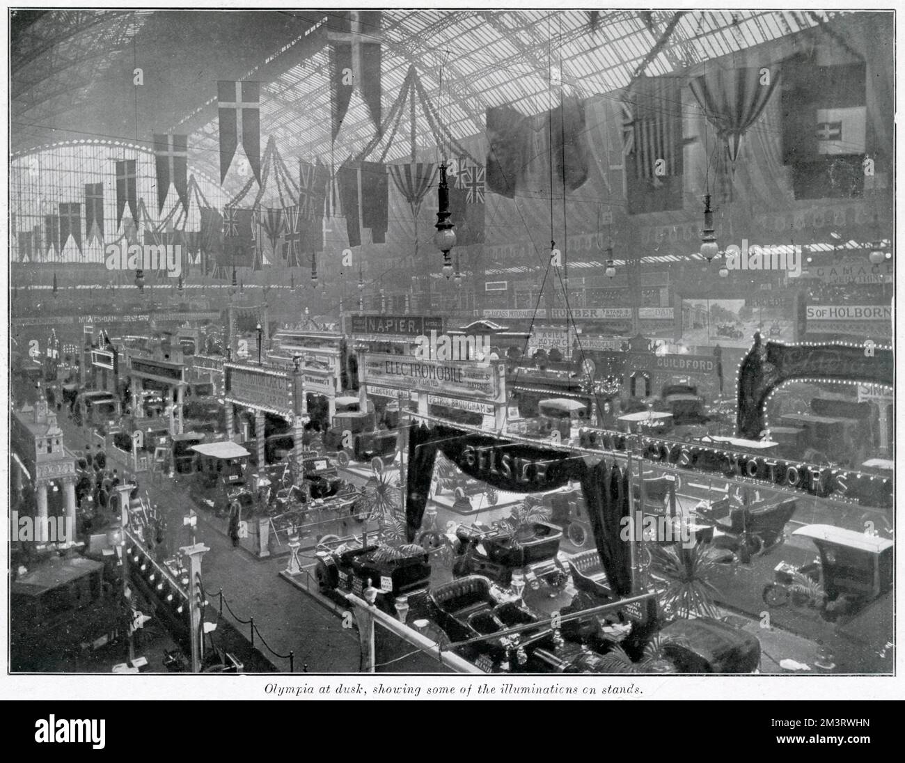 Motoring Show bei Olympia 1905 Stockfoto