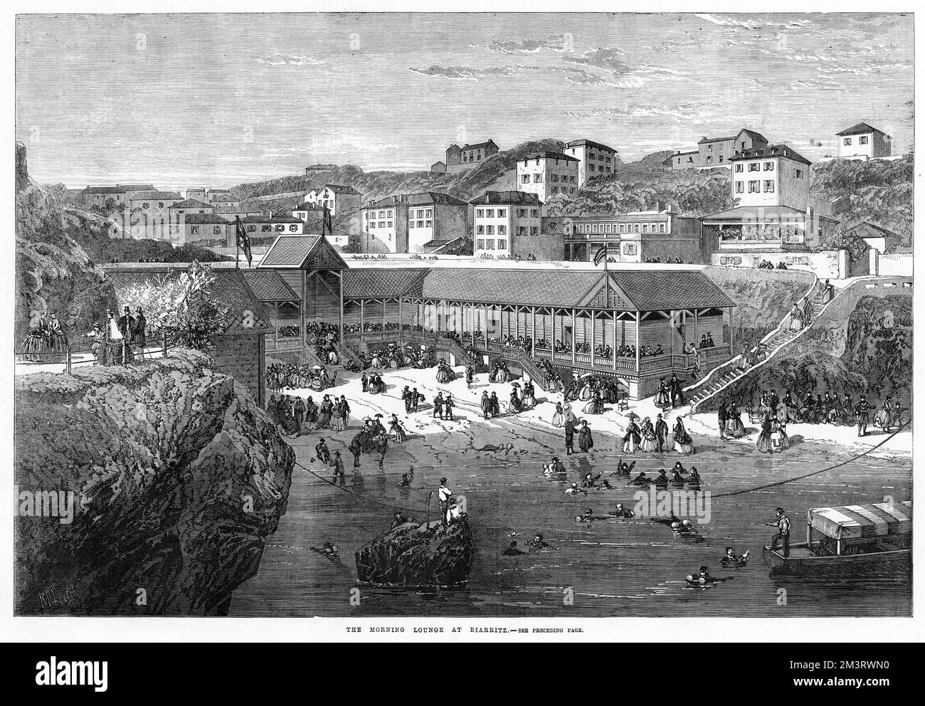 Die Morgenlounge in Biarritz Stockfoto