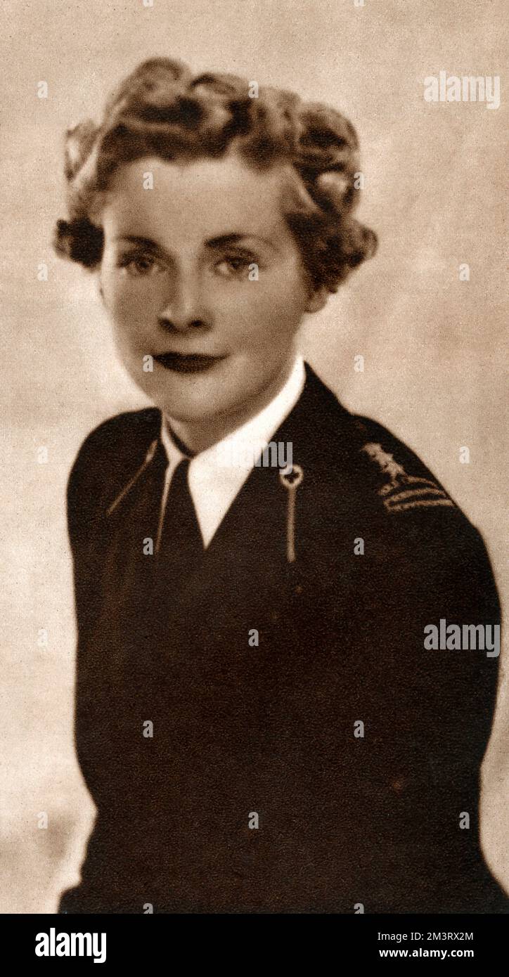 Viscountess Clive (Vida Cuthbert, 1910-2003), Ehefrau von Viscount Clive, die sie 1934 geheiratet hat. Lady Clive war Präsidentin des Roten Kreuzes für die Grafschaft Montgomeryshire. 1942 Stockfoto