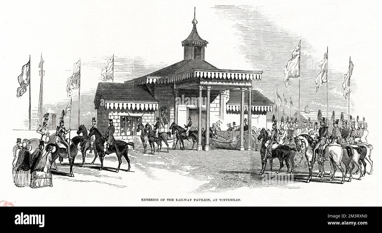 Eisenbahnpavillon in Tottenham 1847 Stockfoto