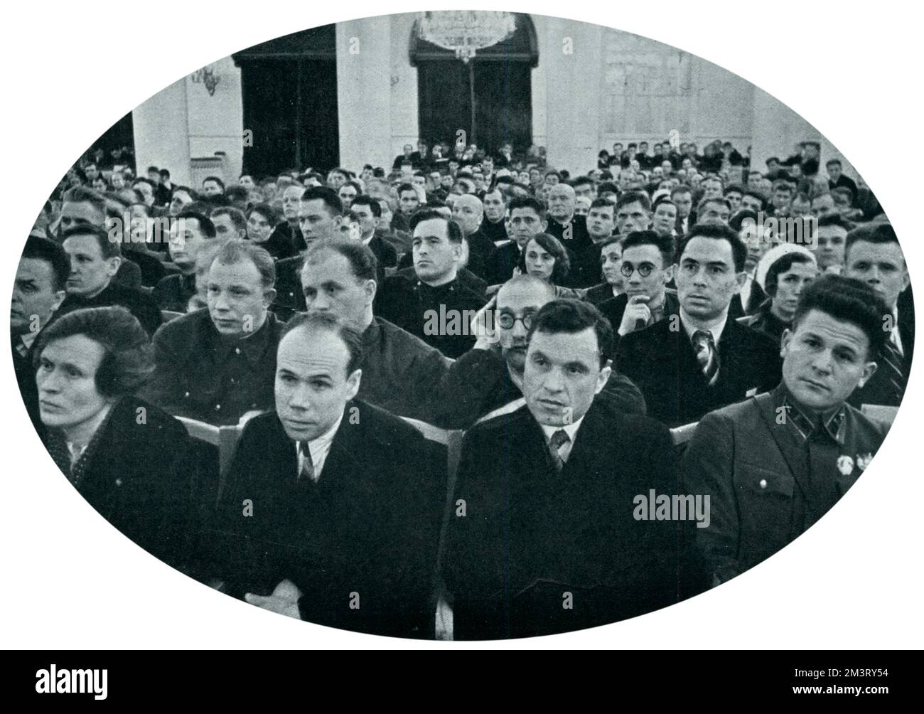 Sitzung der Kommunistischen Partei in Moskau, September 1939 Stockfoto