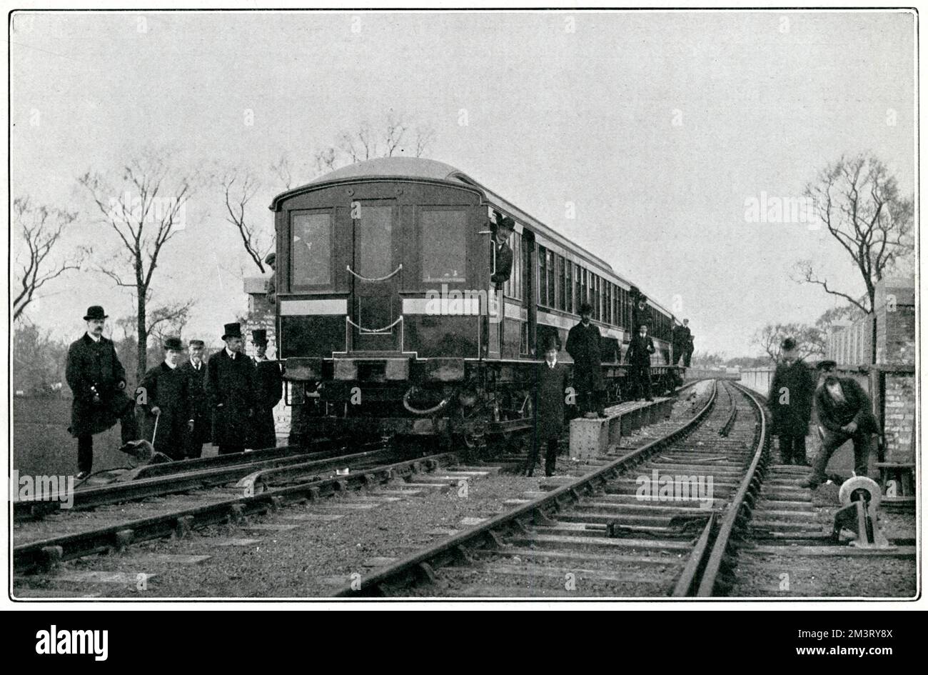 U-Bahn-Elektrifizierung, London 1904 Stockfoto