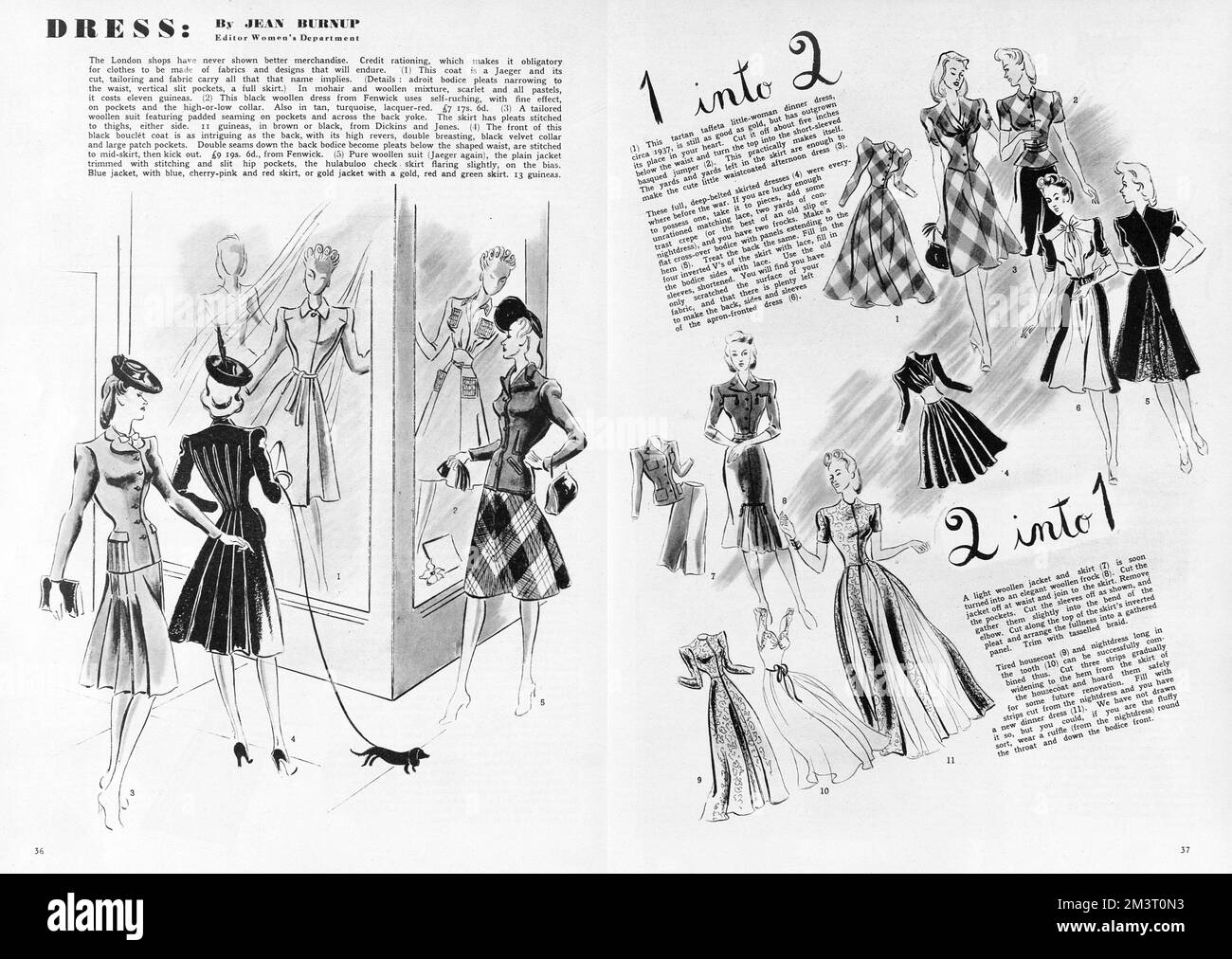 Kleid 2 zu 1 von Jean Burnup Stockfoto