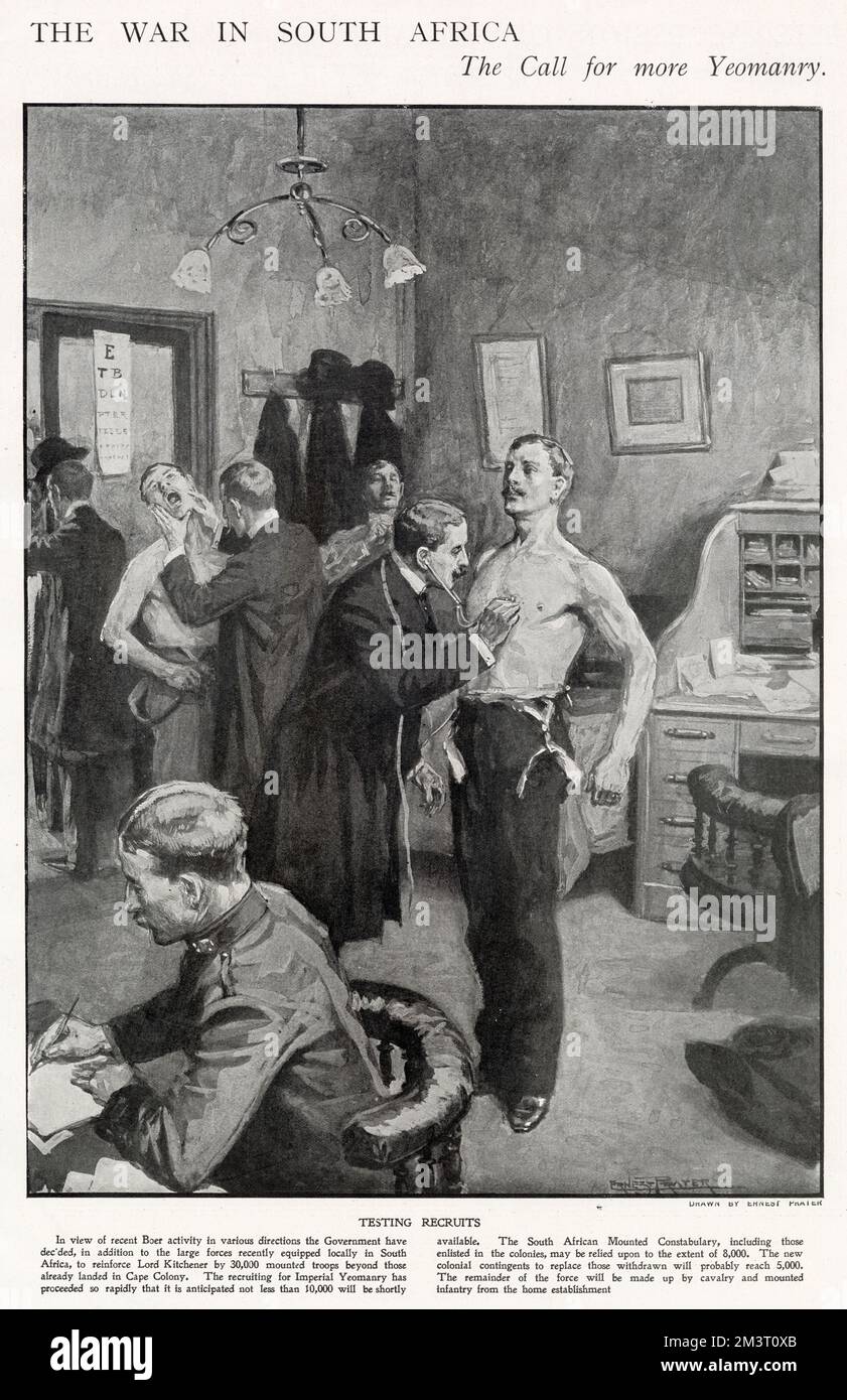 Testrekruten für den Burenkrieg 1901 Stockfoto