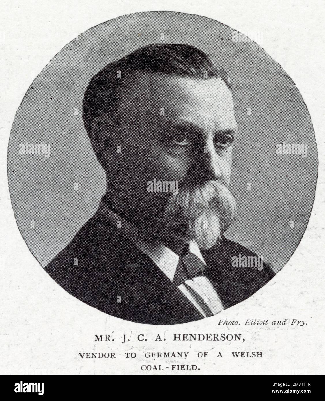 Herr John Crosbie Aitken Henderson - Lieferant eines walisischen Kohlefeldes nach Deutschland. Stockfoto