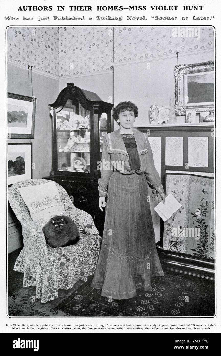 Autoren in ihren Häusern - Miss Violet Hunt Stockfoto