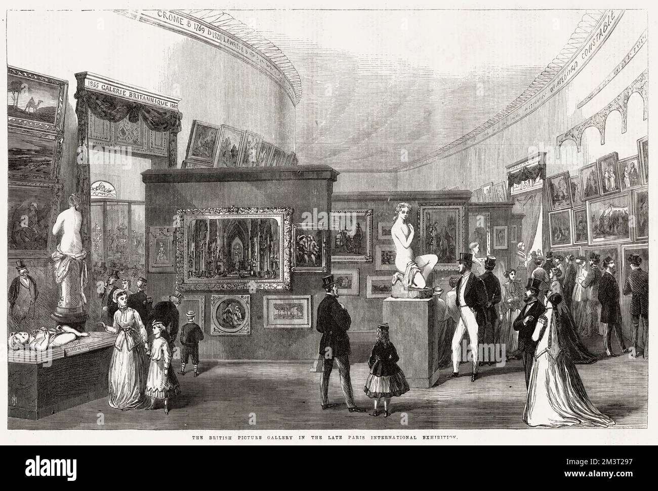 Die British Picture Gallery in der Paris International Exhibition. Datum: 1867 Stockfoto