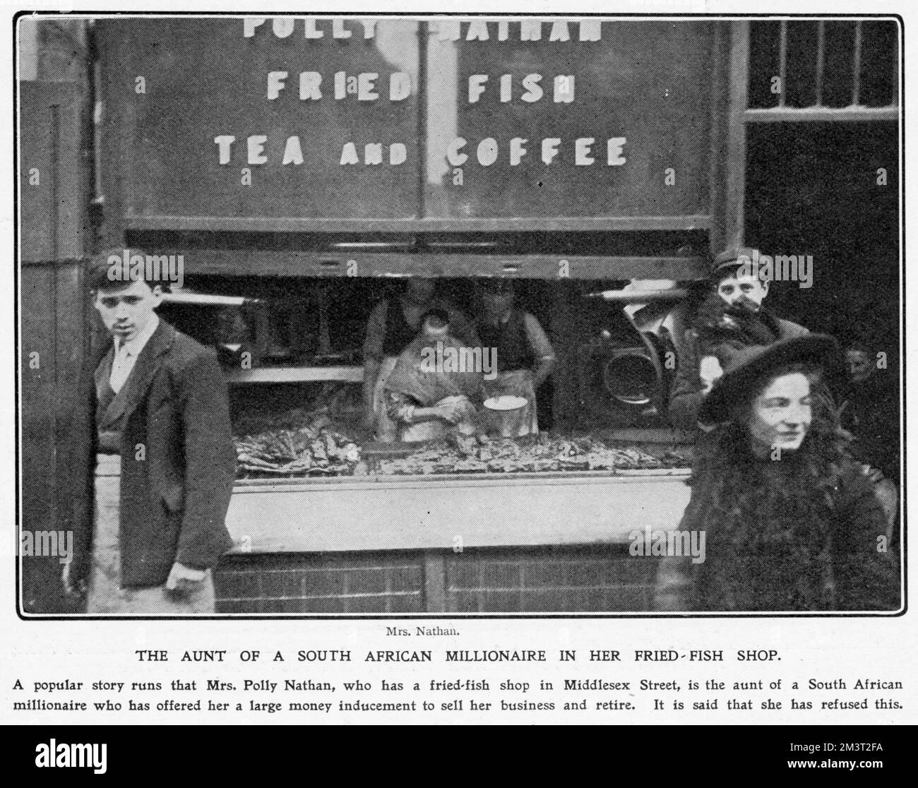 Polly Nathan's Fried Fish Shop in der Middlesex Street Stockfoto