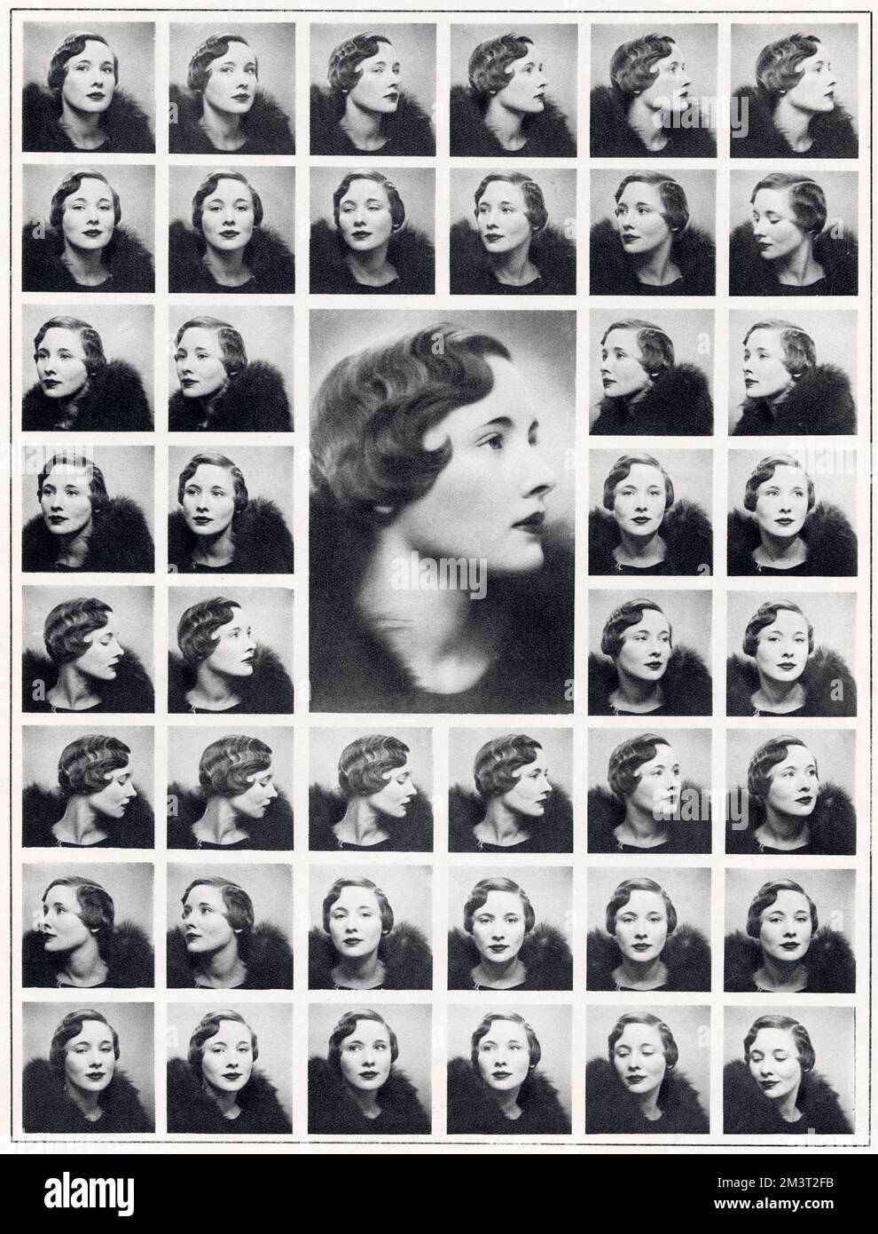 Edythe A. Baker (1899-1971), amerikanische Boogie-Woogie-Pianistin, Ehefrau von Gerard ('Pop') d'Erlanger. Hervorragendes Wiederholungsfoto-Porträt von ihr. Stockfoto