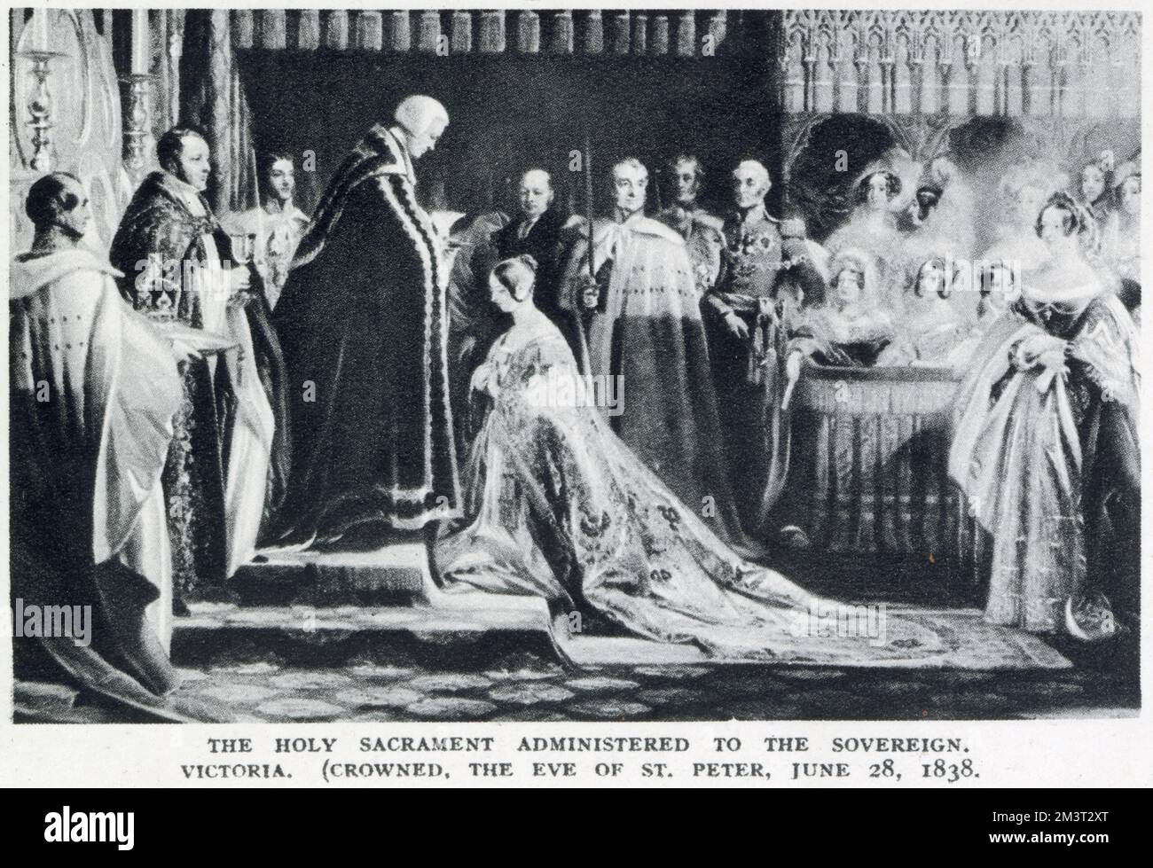Das heilige Sakrament, das der Herrscherin, Königin Victoria, übertragen wurde, krönte am Vorabend von St. Peter. Stockfoto
