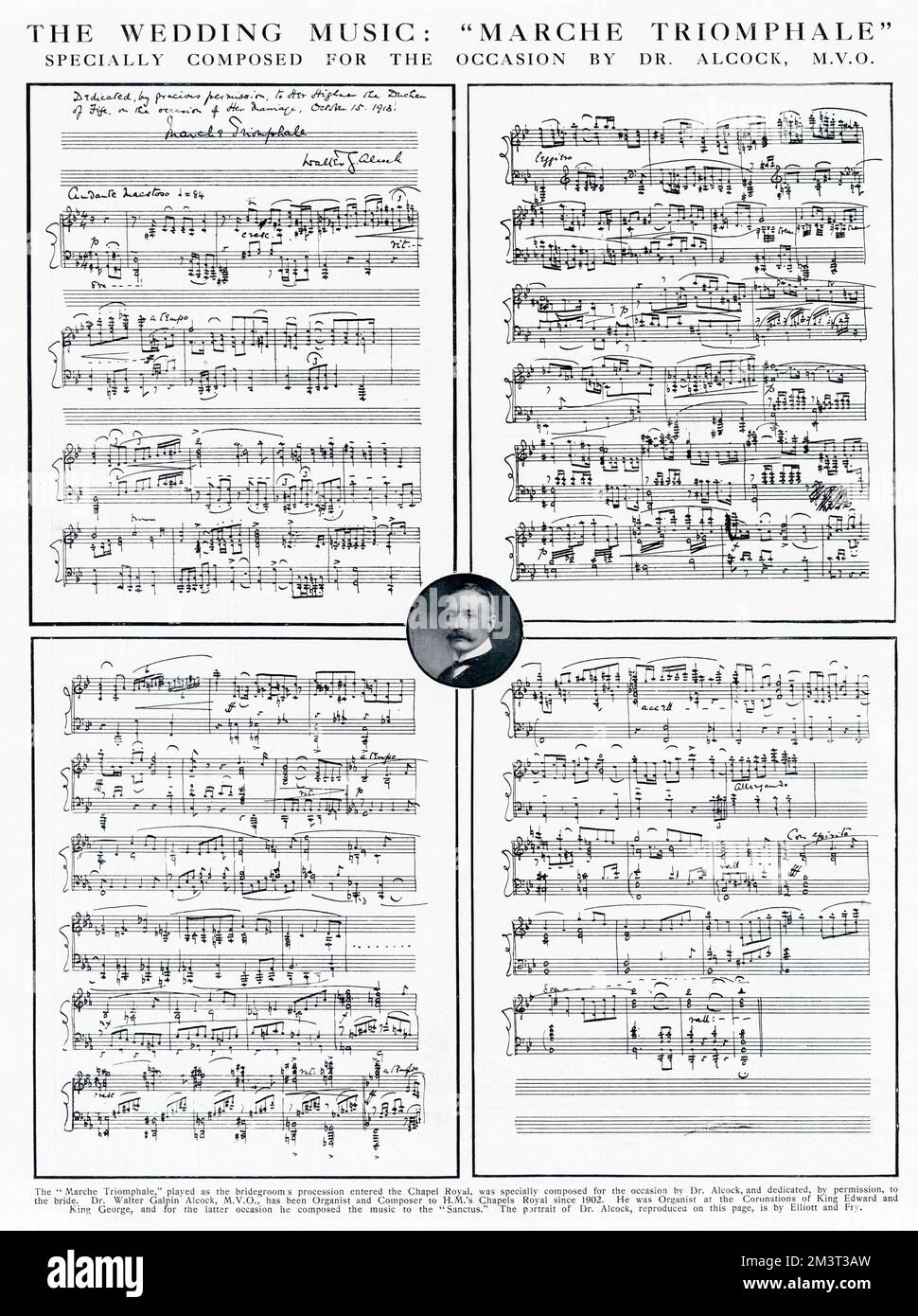 Mache Triomphale - Hochzeitsmusik 1913 Stockfoto