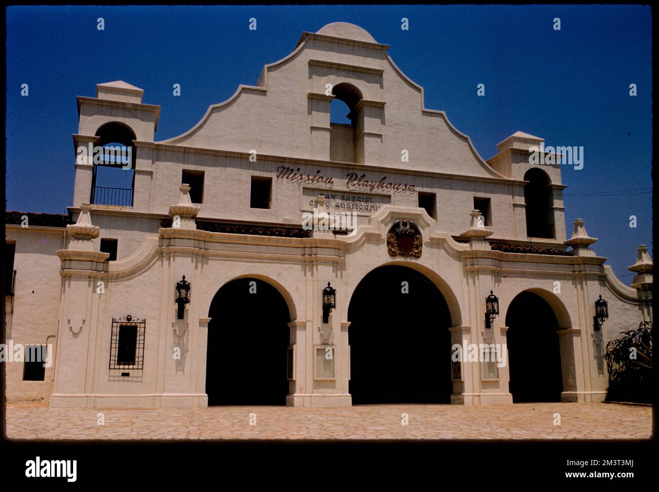 San Gabriel Mission Playhouse, Theater. Edmund L. Mitchell Kollektion Stockfoto