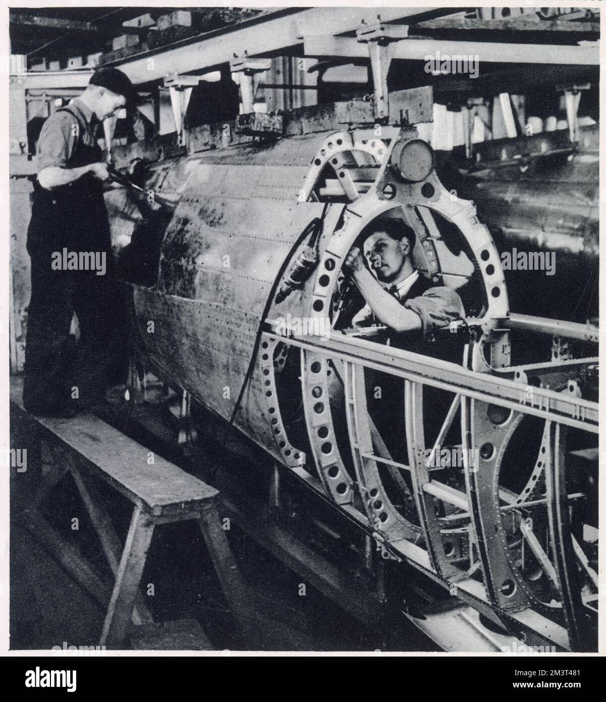 Serienproduktion des Spitfire 1939 Stockfoto