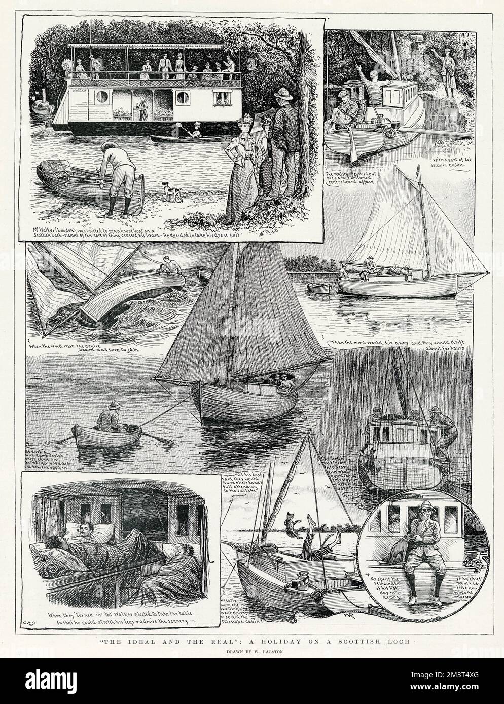 Ideal und echt - Urlaub an einem schottischen Loch Stockfoto