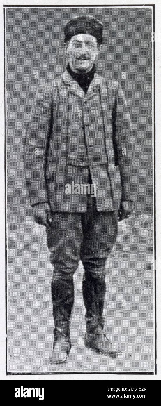 Louis Paulhan (1883 - 1963), französischer Flieger. Fotografie nach dem Gewinn des „Daily Mail“-Preises von £10.000 zwischen London und Manchester in zwölf Stunden mit einem Halt. Stockfoto