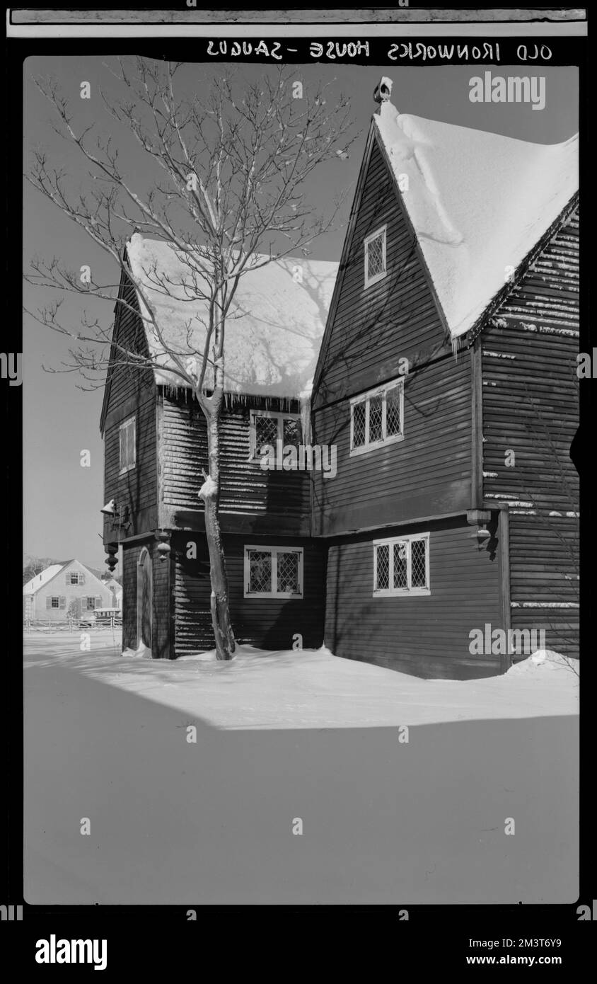 Saugus, Old Ironworks House, Wohnungen. Samuel Chamberlain Fotosammlung Negatives Stockfoto