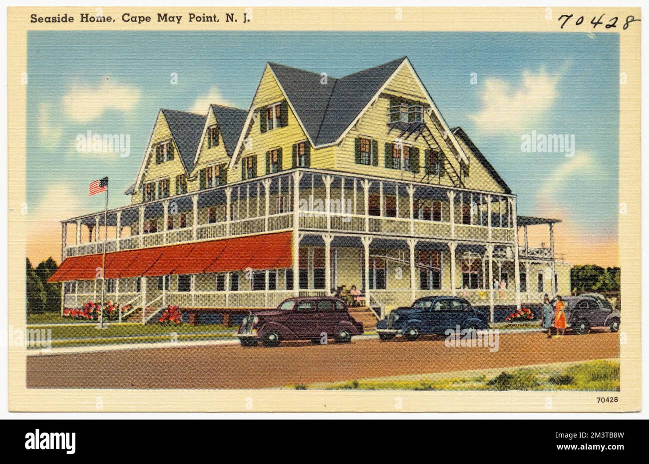 Seaside Home, Cape May Point, N. J., Houses, Tichnor Brothers Collection, Postkarten der Vereinigten Staaten Stockfoto