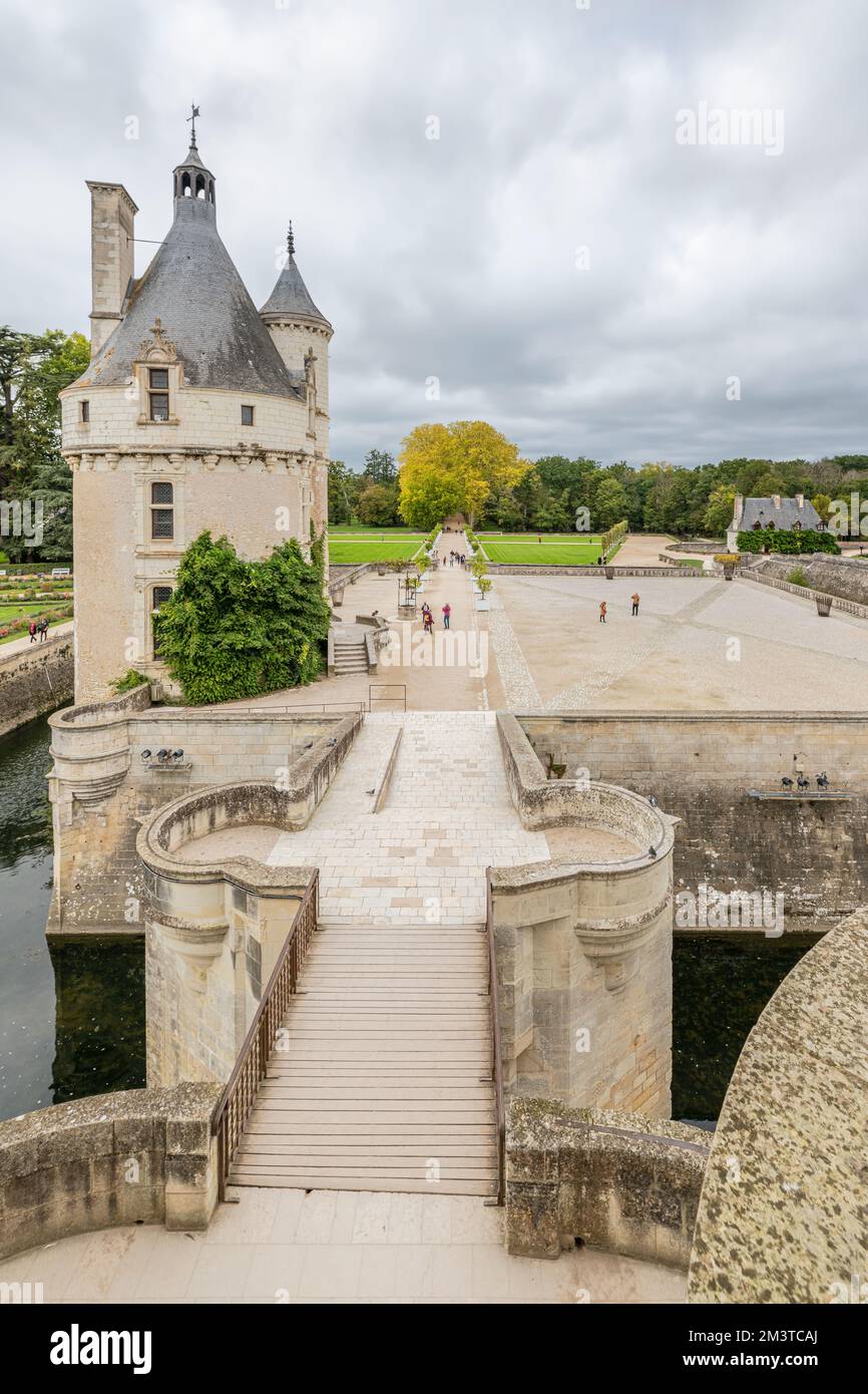 Château de Chenonceau, Indre-et-Loire, Centre-Val de Loire, Frankreich Stockfoto