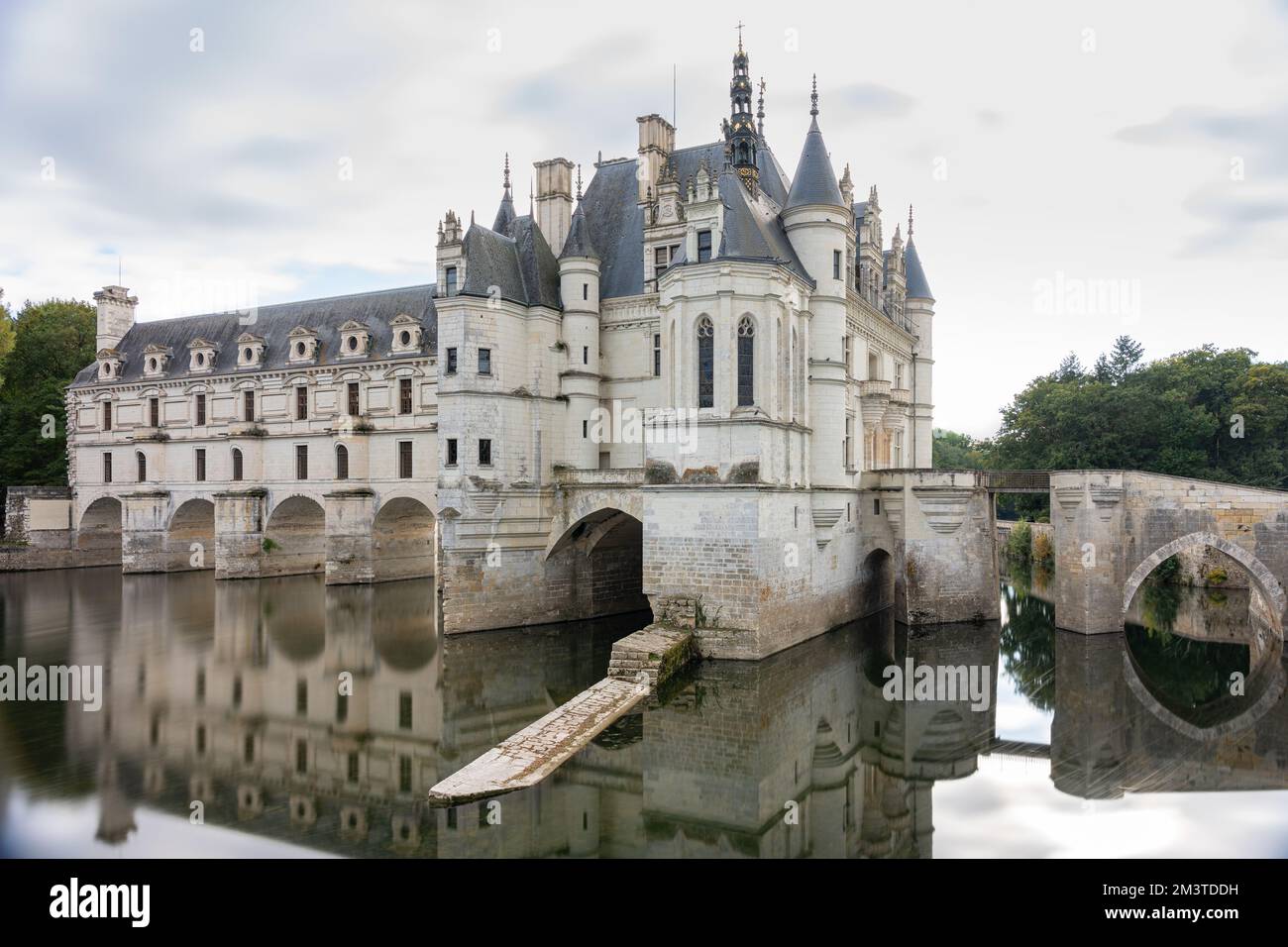 Château de Chenonceau im Fluss Cher, Indre-et-Loire, Centre-Val de Loire, Frankreich Stockfoto