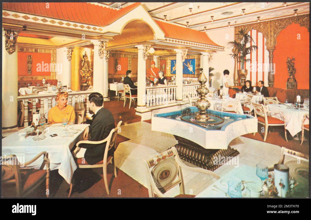 Sheraton-Chicago Hotel, 505 North Michigan Avenue, Illinois, 60611 , Restaurants, Hotels, Tichnor Brothers Collection, Postkarten der Vereinigten Staaten Stockfoto