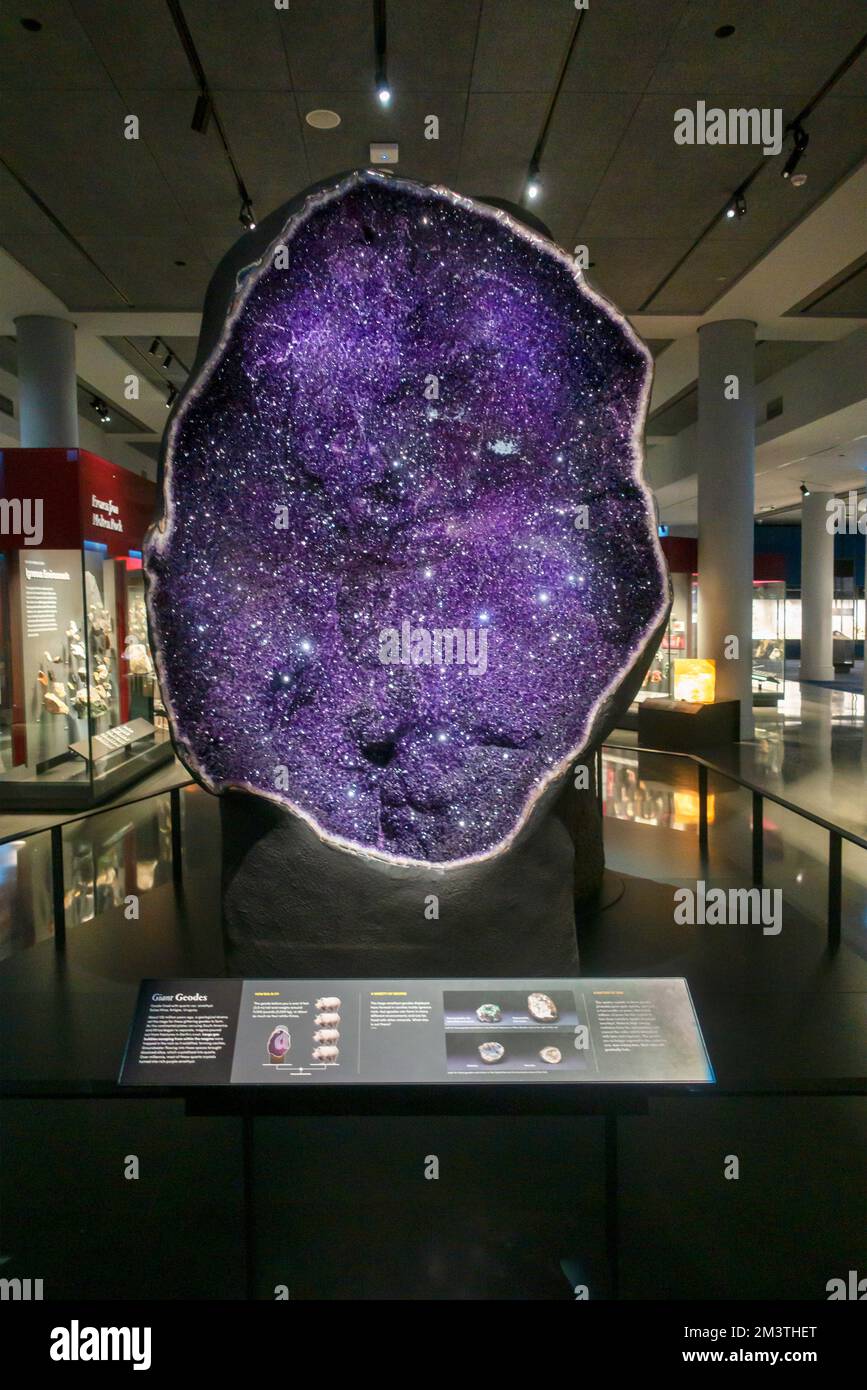 Die „Hall of Juwelen“ im American Museum of Natural History Museum in Manhattan, New York City Stockfoto