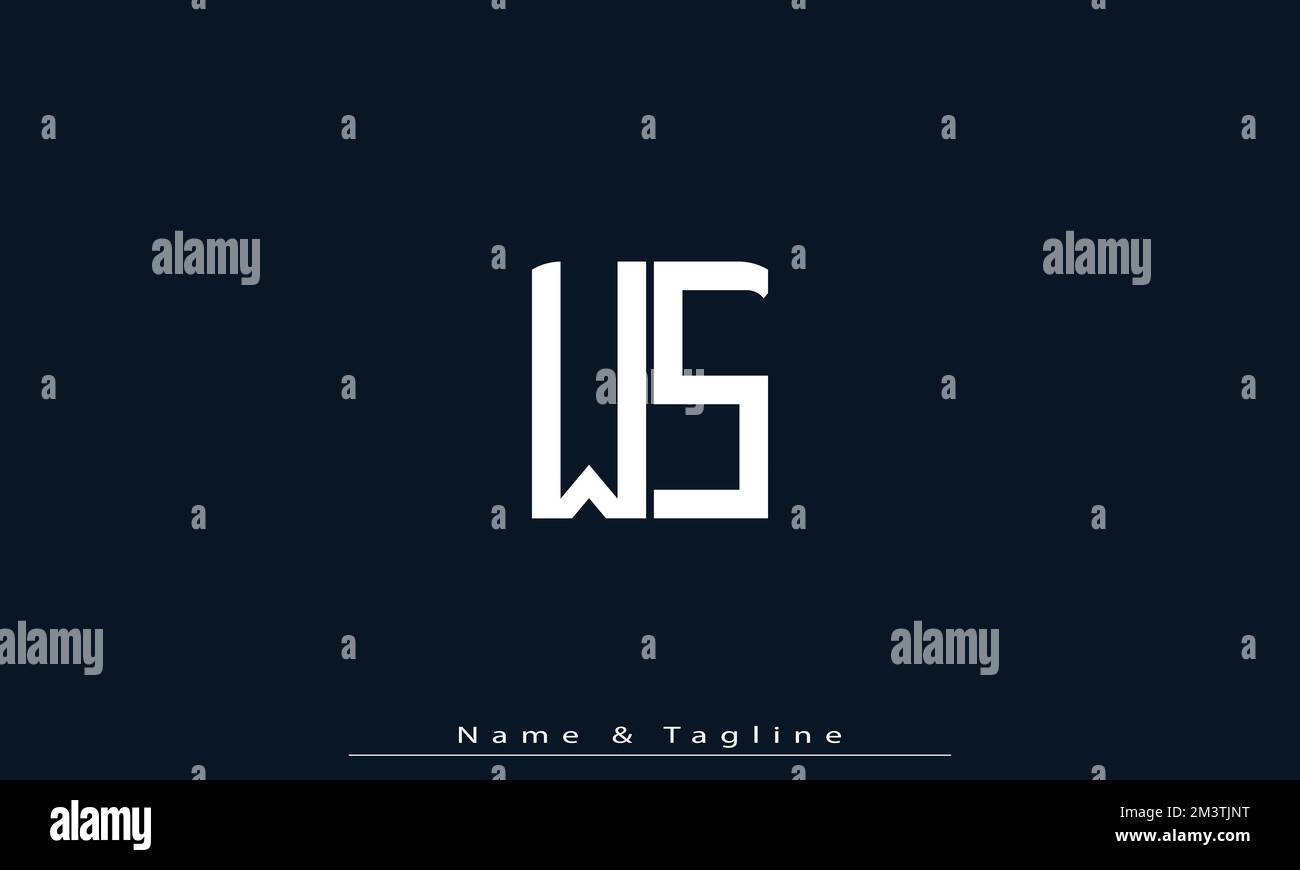 Alphabet Buchstaben Initialen Monogramm Logo WS , SW Stock Vektor
