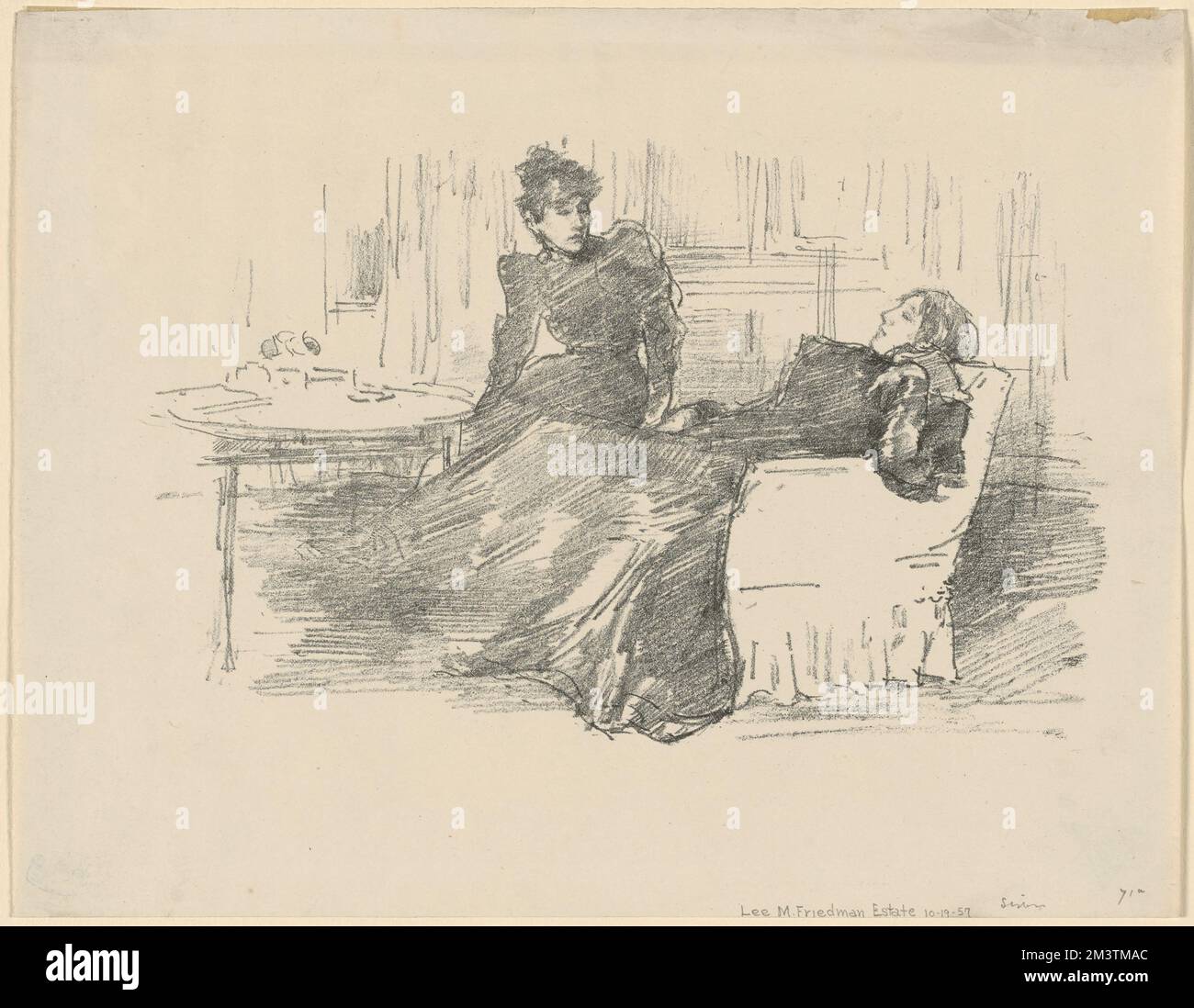 Die Schwestern, die Schwestern, die Salons. James McNeill Whistler (1834-1903). Lithografien Stockfoto