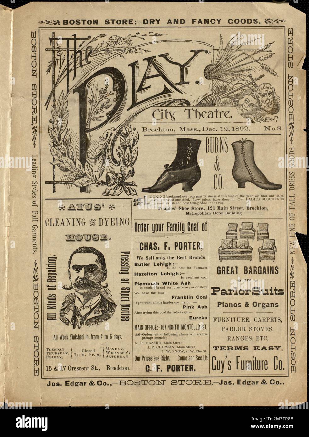 Gesellige Sitzung des Knickerbocker Clubs/Liberattis Konzert/Novelty Ollo, Unterhaltung, Brockton Public Library Archival Collection Stockfoto