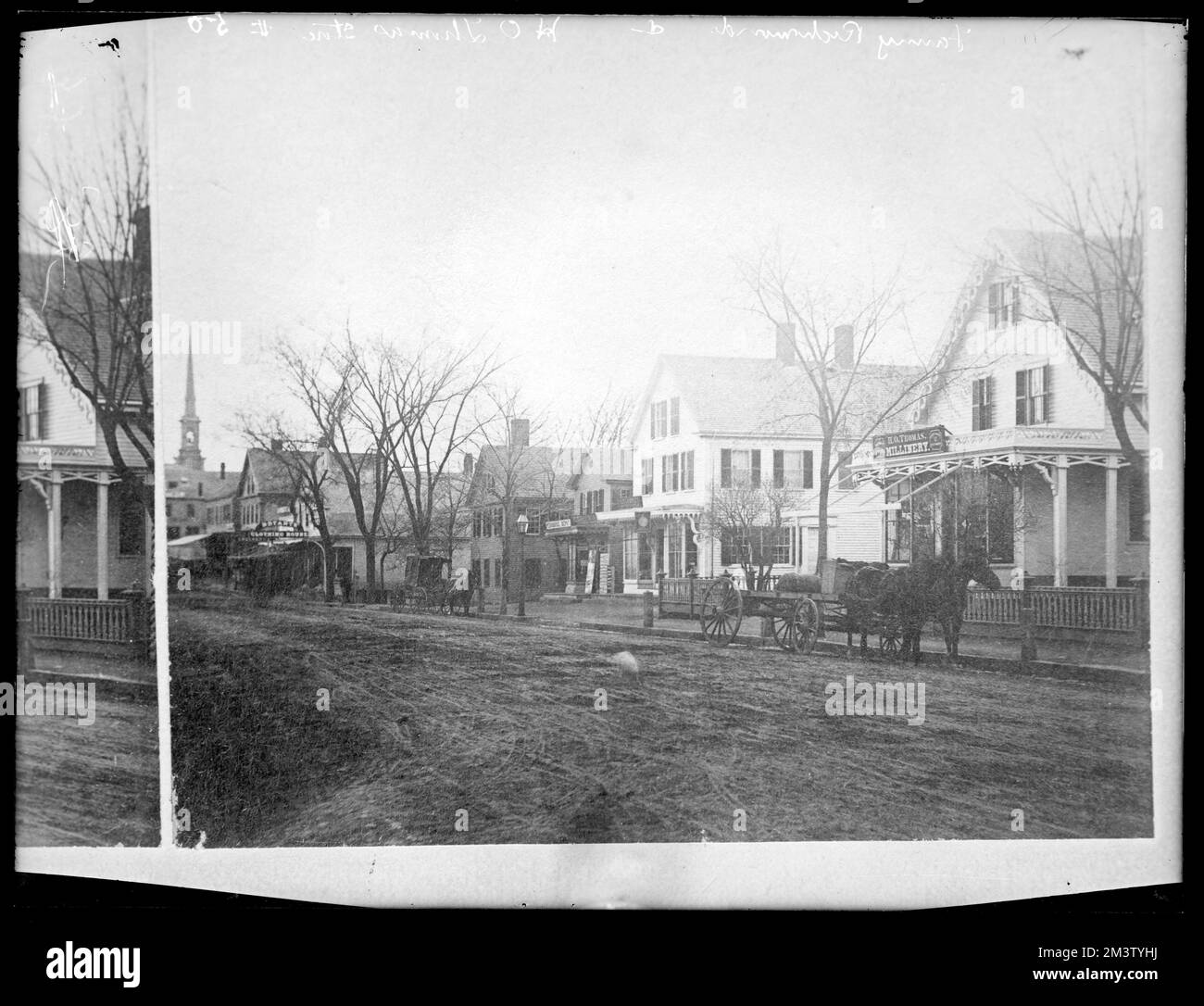 Südliche Ecke Church Street mit Blick nach Norden, Straßen, Brockton Public Library Archival Collection Stockfoto