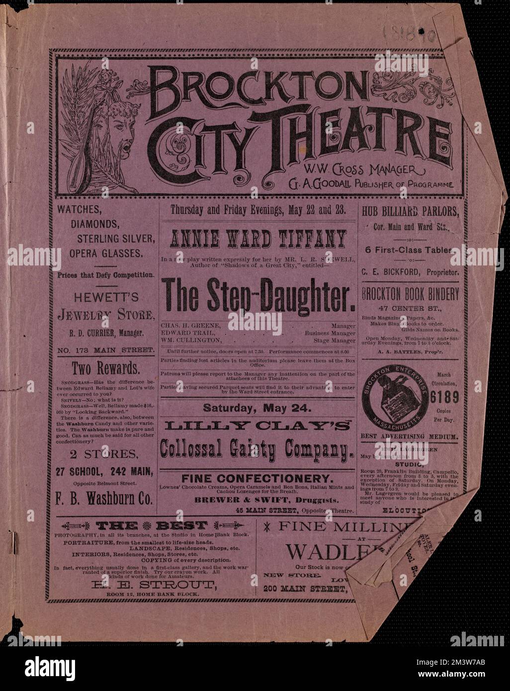 Die Stieftochter, Entertainment, Brockton Public Library Archival Collection Stockfoto