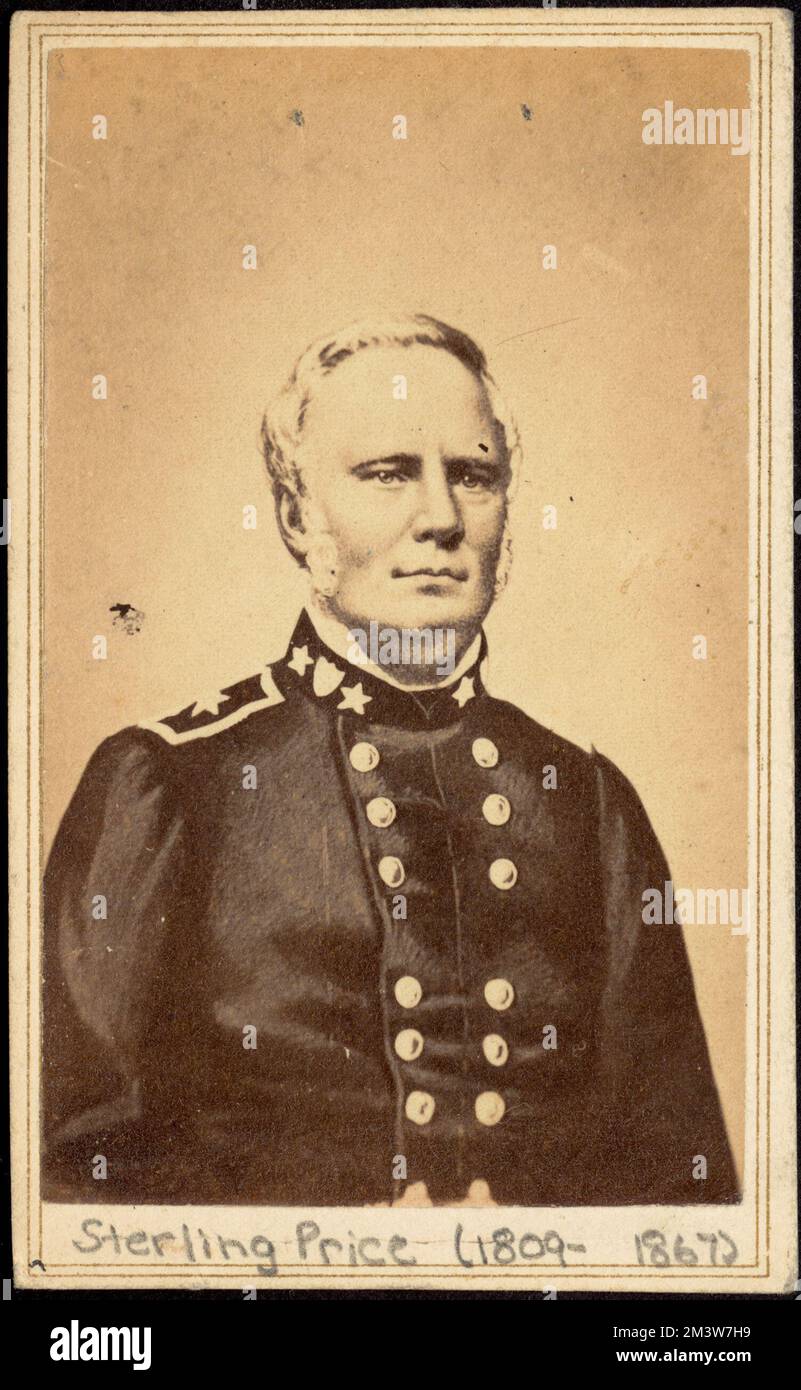 Sterling Price (1809-1867) , Militäroffiziere, Price, Sterling, 1809-1867, Carte de Visite Kollektion Stockfoto