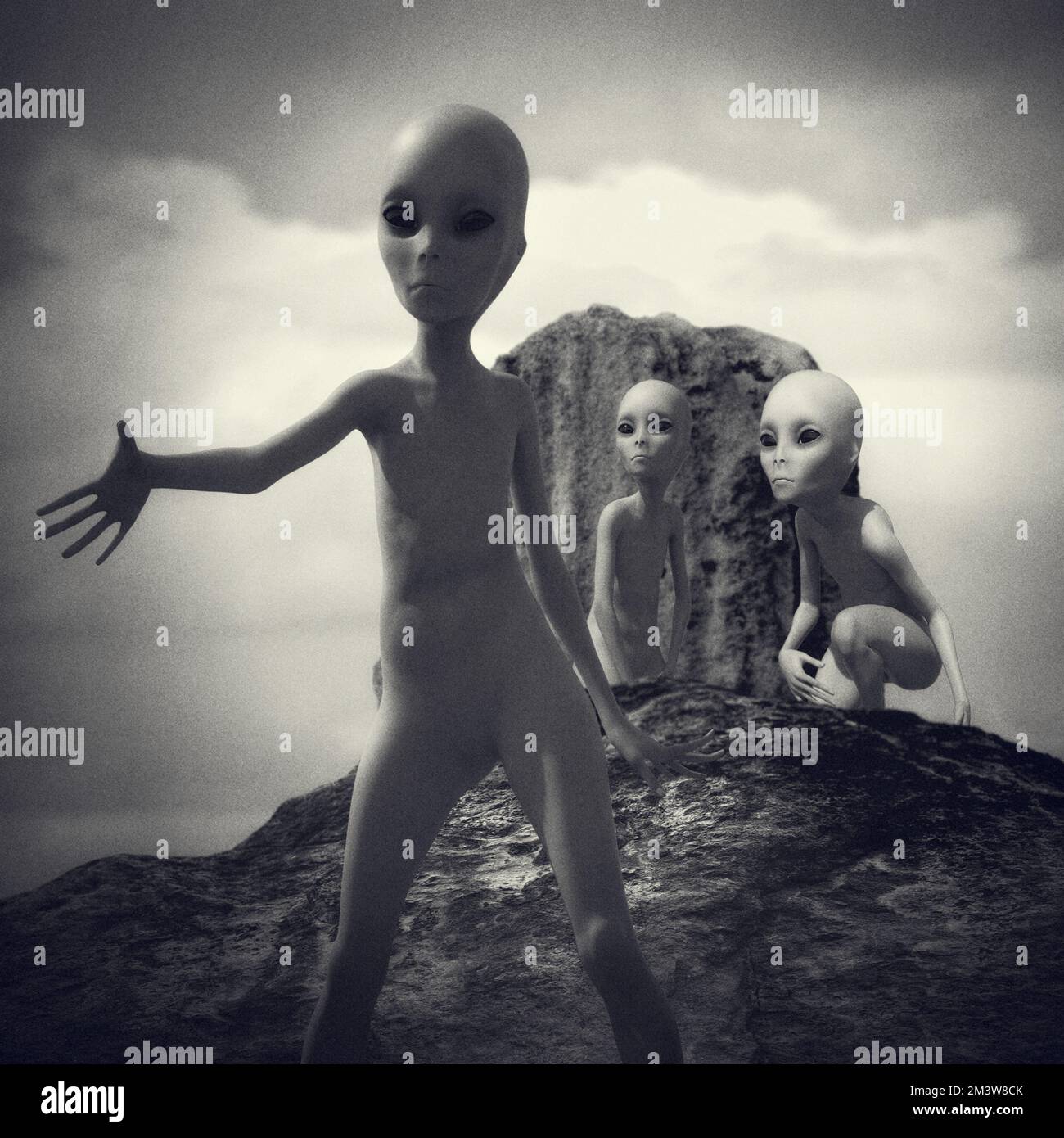 Aliens, Illustration Stockfoto