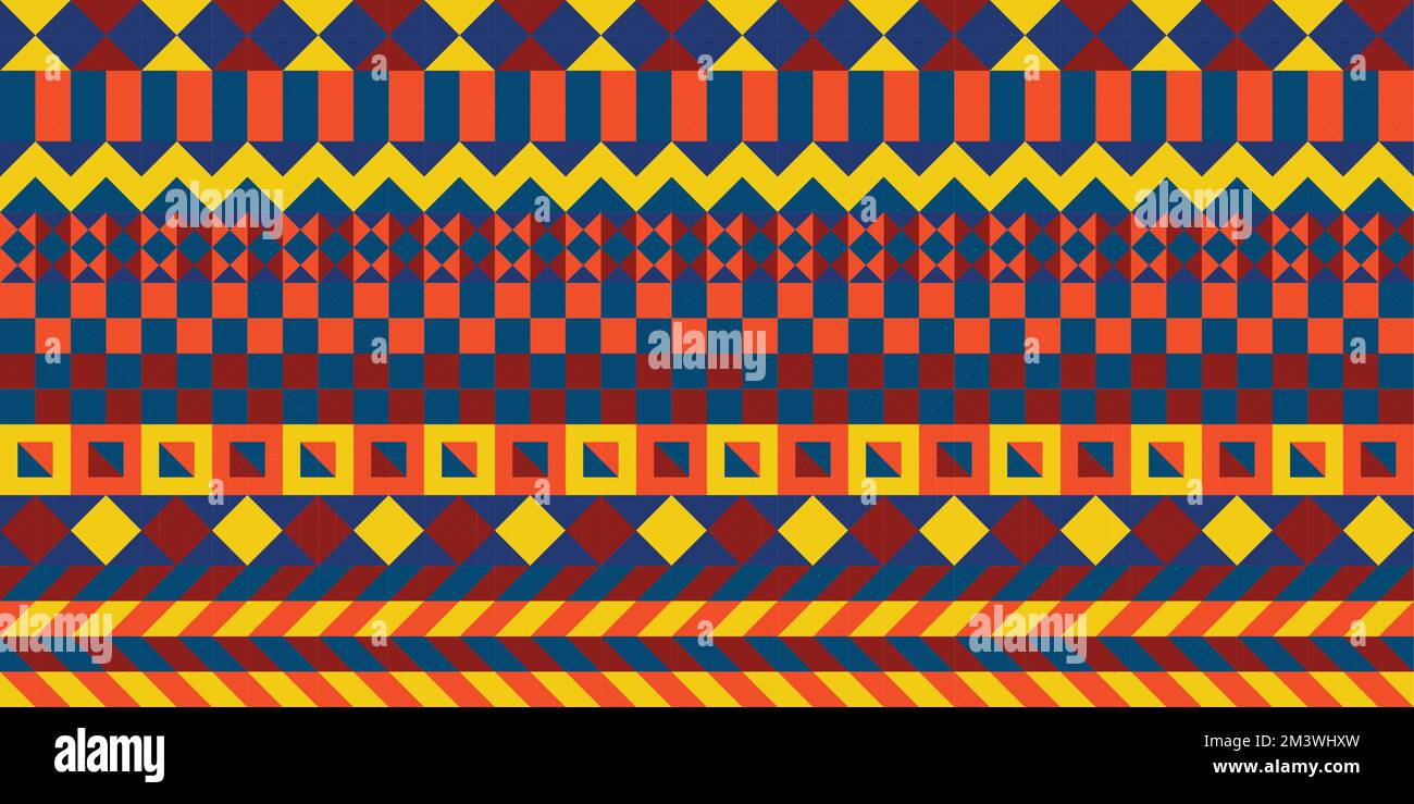 Afrikanischer nahtloser Mustervektor. Einzigartiges geometrisches Design. Perfekt für die Gestaltung von Baustellen, Geschenkpapier, Tapeten, Textilien und Oberflächen. Stock Vektor