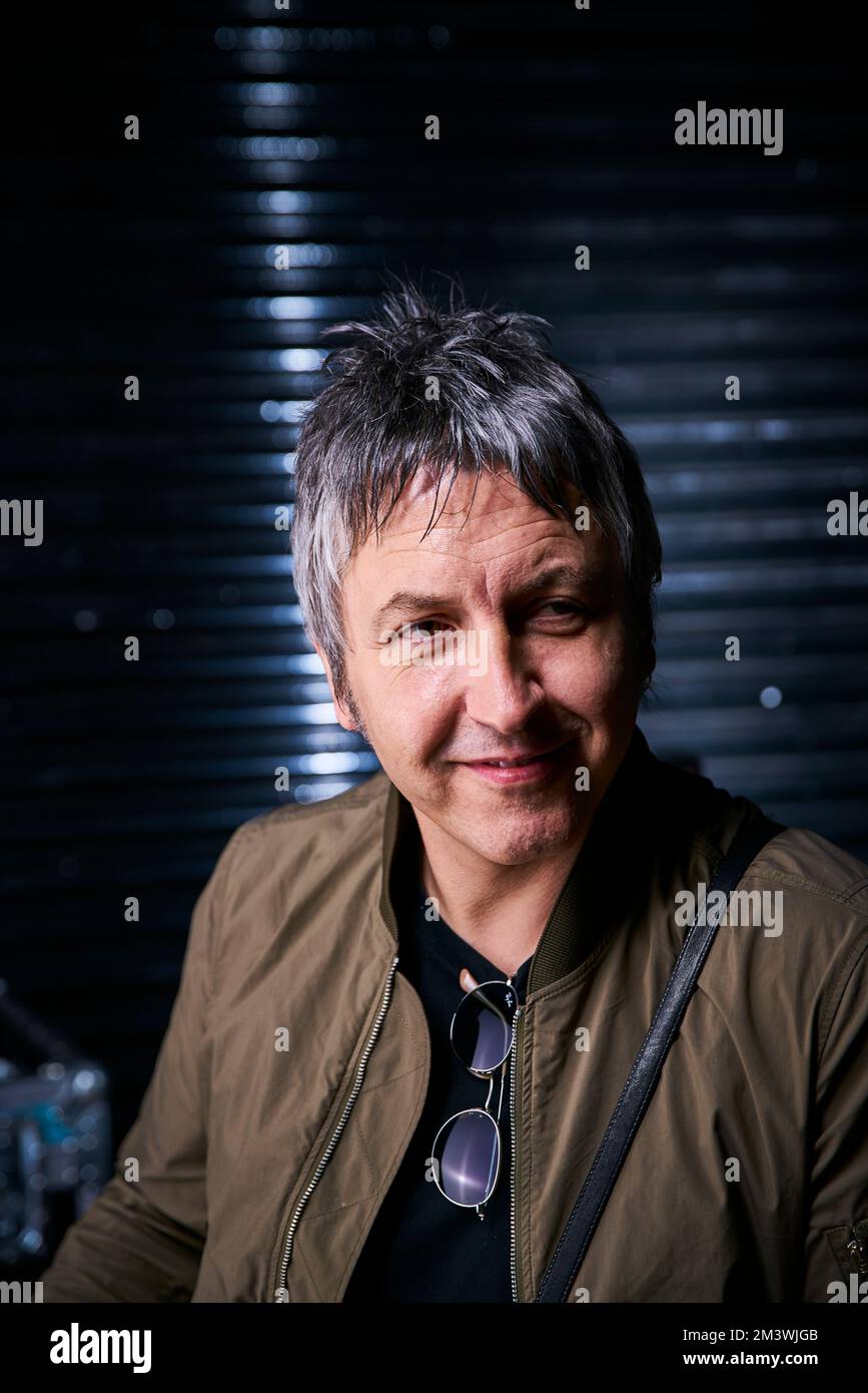 Gem Archer, ehemaliger Gitarrist der Oasis und Mitglied von Noel Gallagher's High Flying Birds, Motorpoint Arena, Cardiff, 6. Mai 2018. Stockfoto