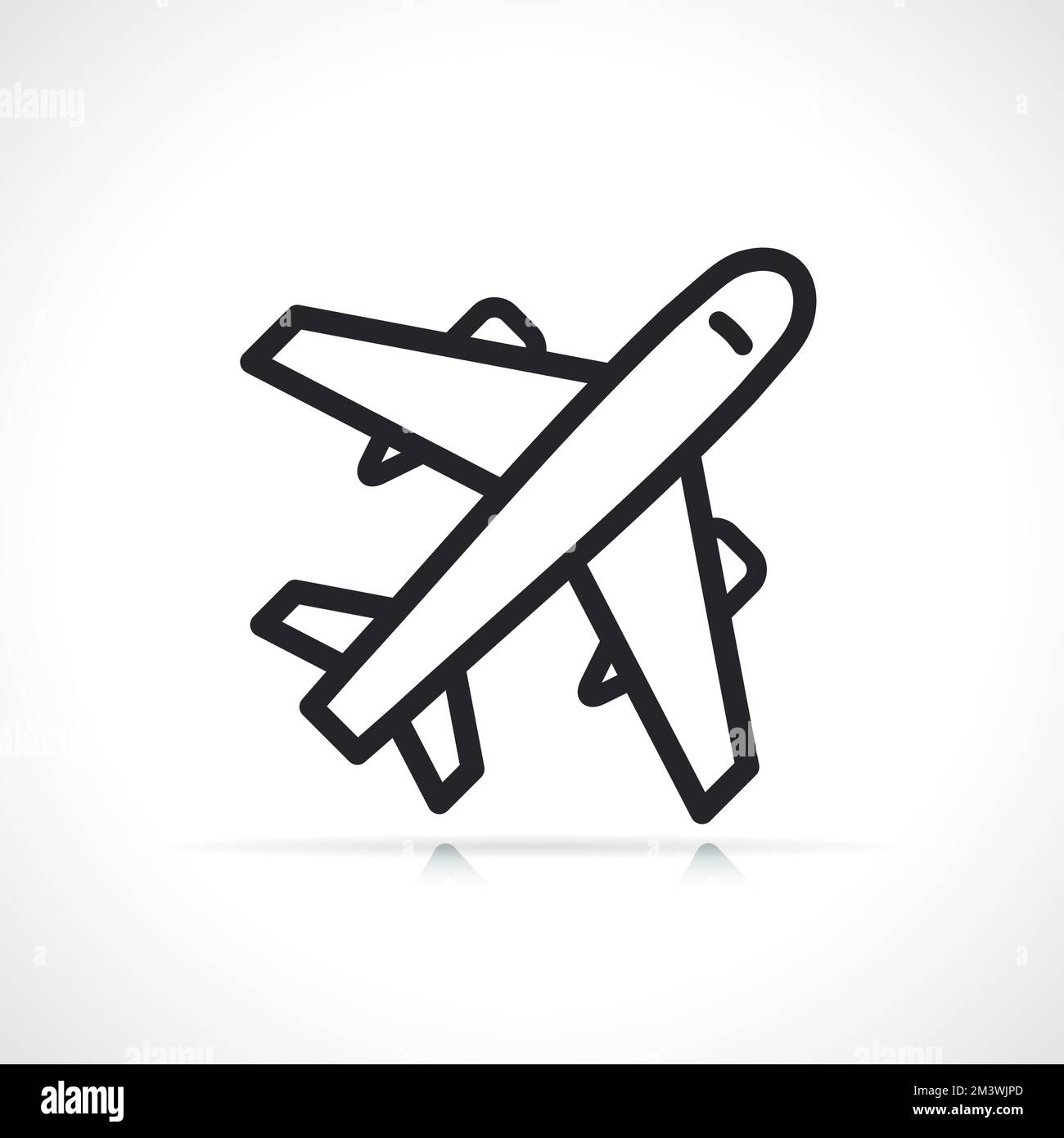 Abbildung: Symbol für Flugzeug oder Fluglinie Stock Vektor